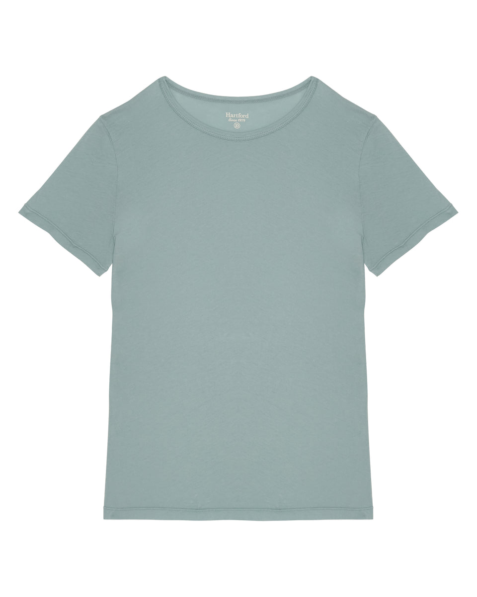 Tee Shirt Garçon en jersey léger Sauge - Image principale