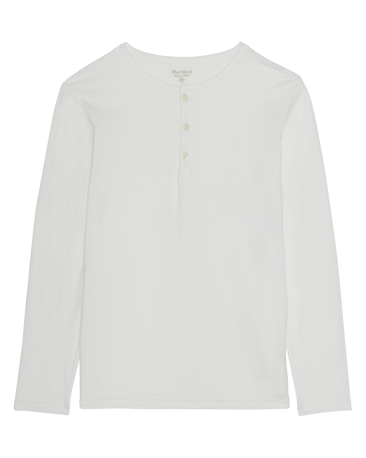 Boy's White Light Jersey Henley T-shirt
