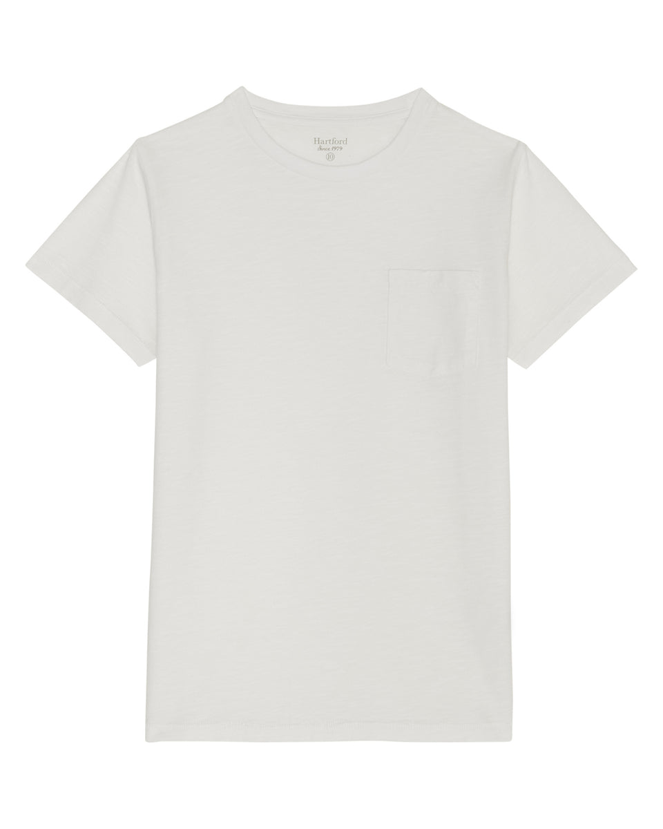 Boys' White Slub Jersey T-Shirt - Image principale
