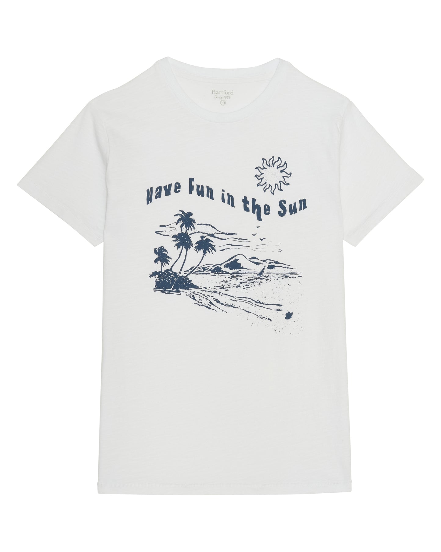 Boy's White Fun Sun Printed Cotton Jersey T-shirt