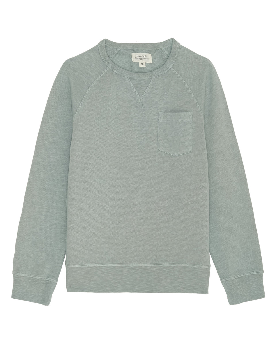 Boys' Sage Cotton Sweatshirt - Image principale