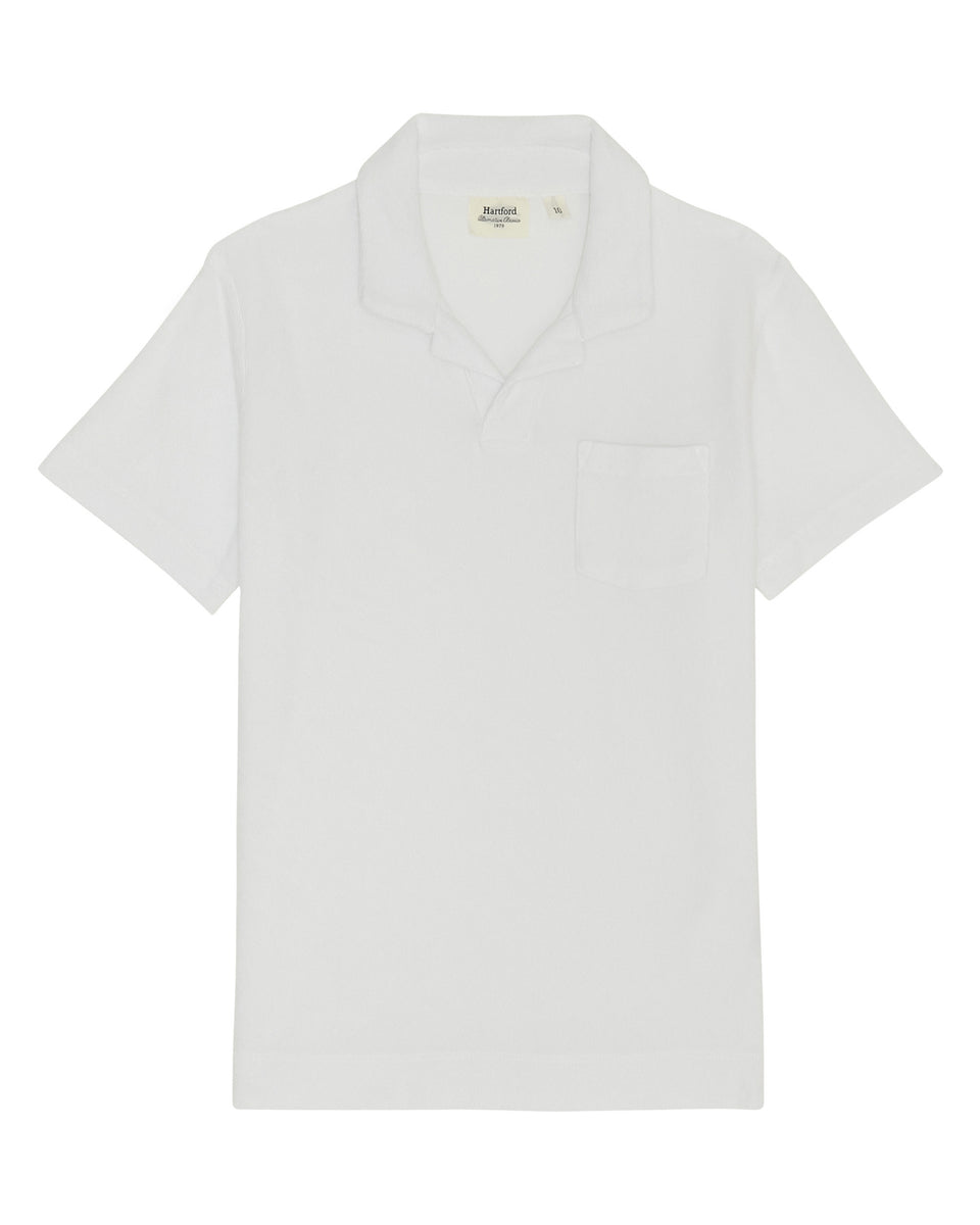 Boys' White Terry Cloth Polo - Image principale