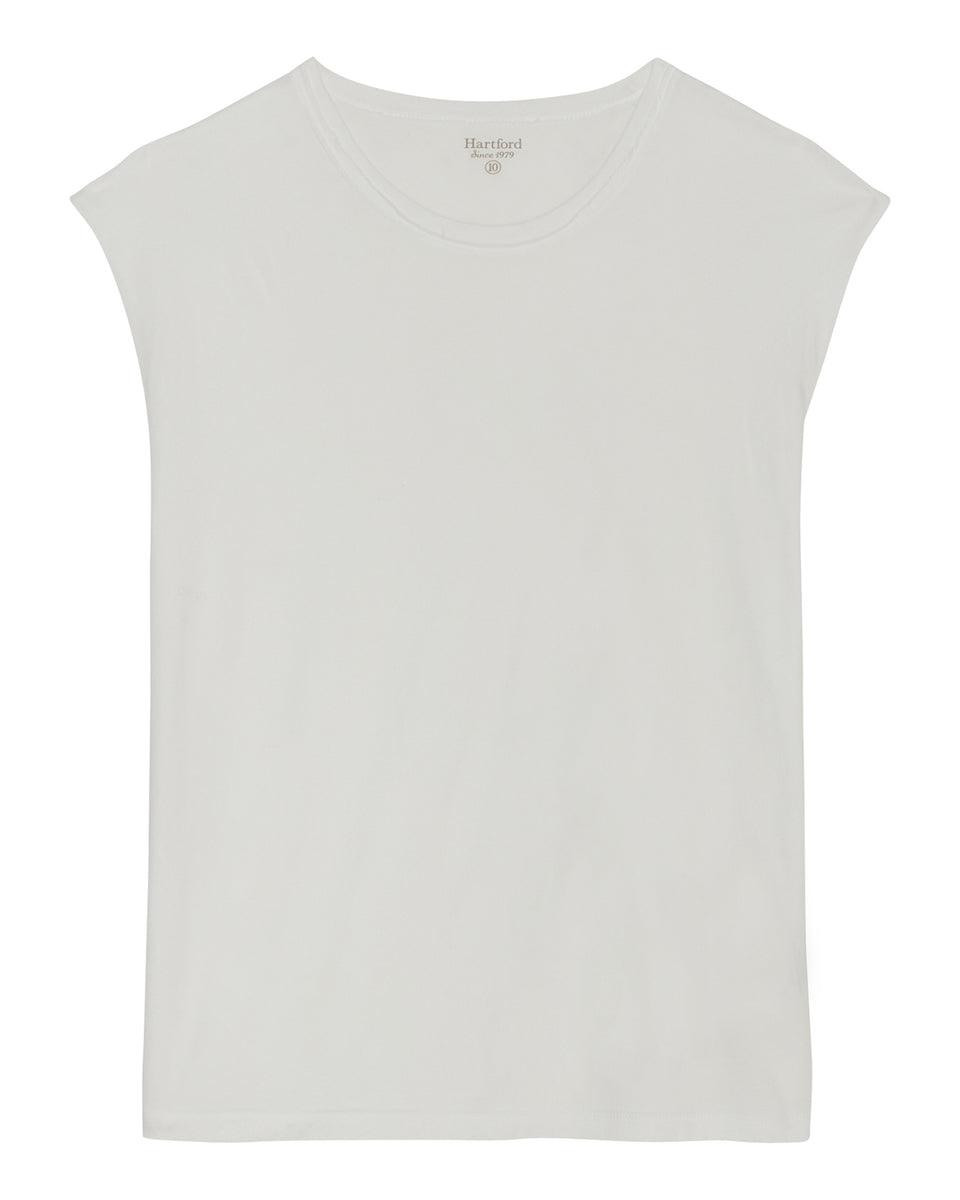 Tee Shirt Fille en jersey de coton Blanc Telorn - Image principale