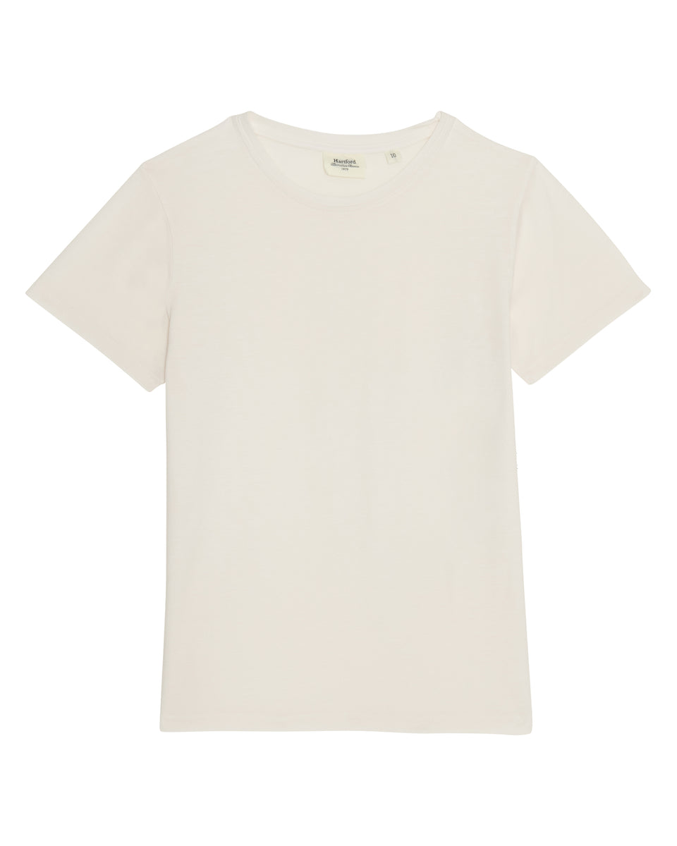Telvir Girls’ Off-White Lyocell & Cotton T-Shirt - Image principale