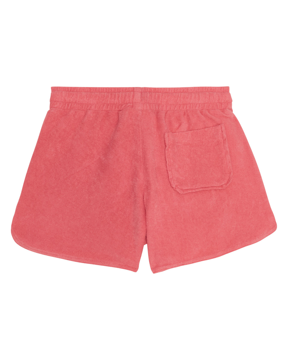 Titia Girls' Pink Terry Cotton Fleece Shorts - Image alternative