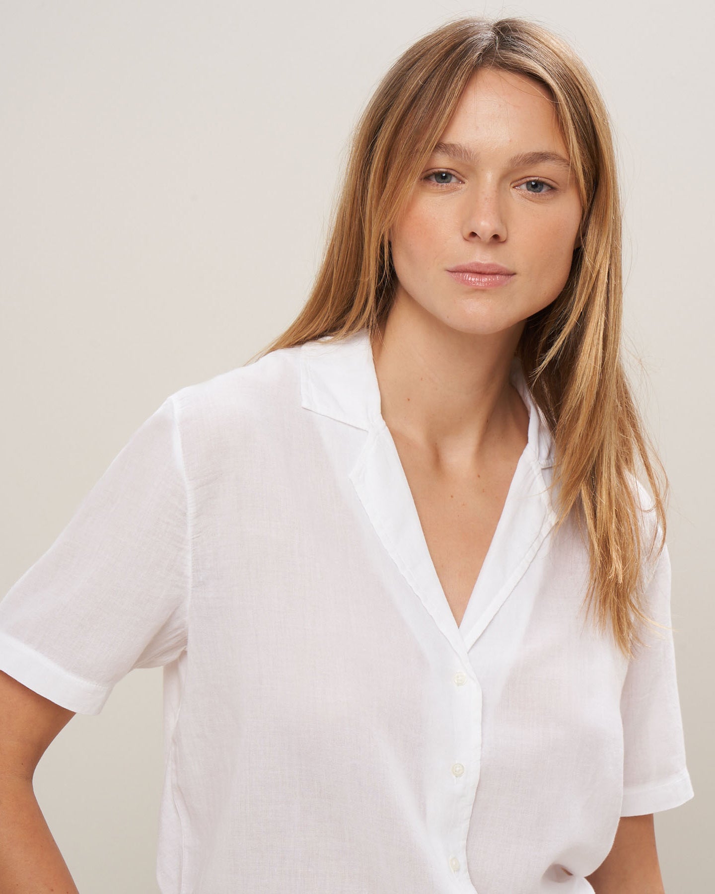 Chemise Femme en coton Blanc Tomus BBTF501-01