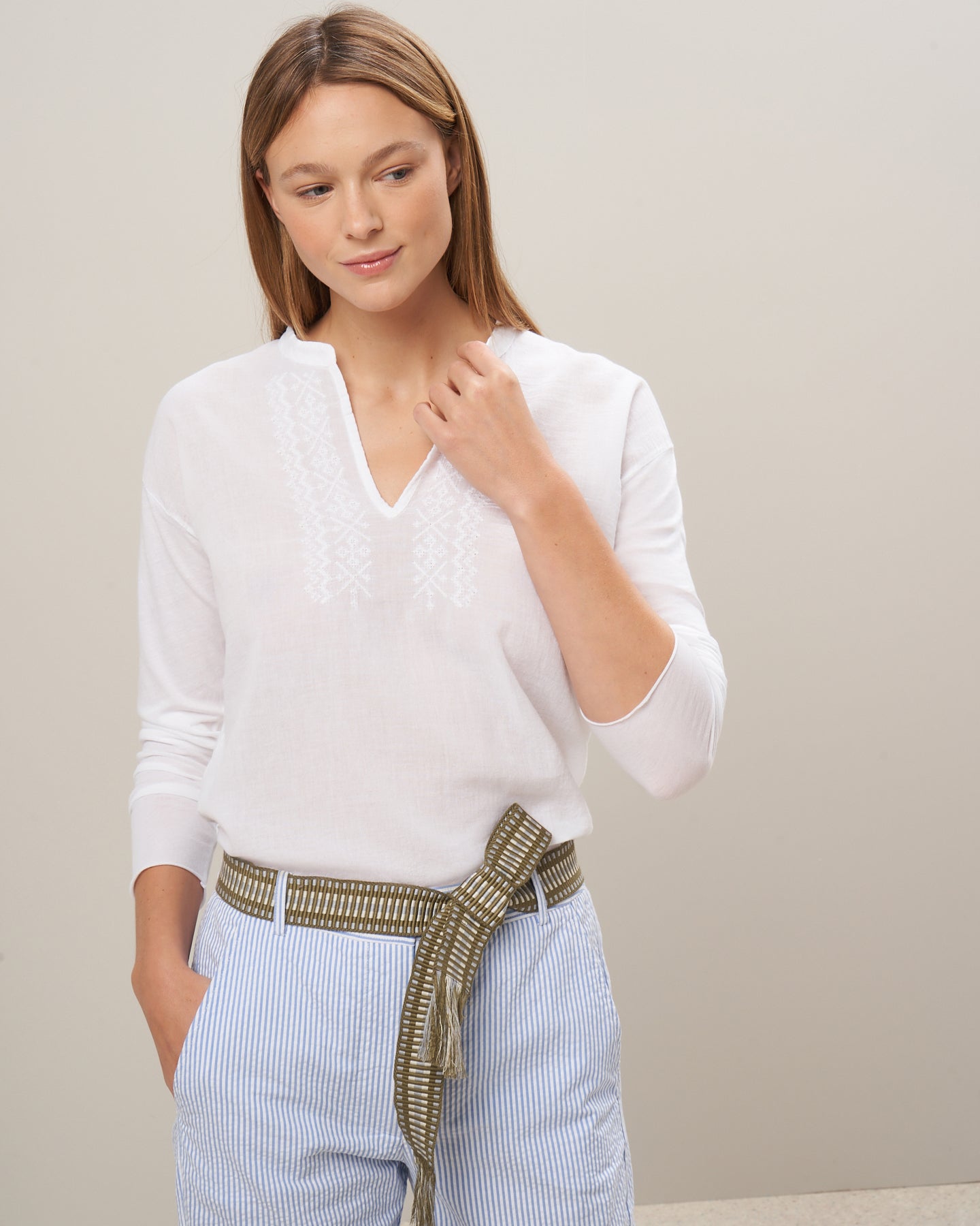 Tee Shirt Femme en coton Blanc Tupton BBTI501-01