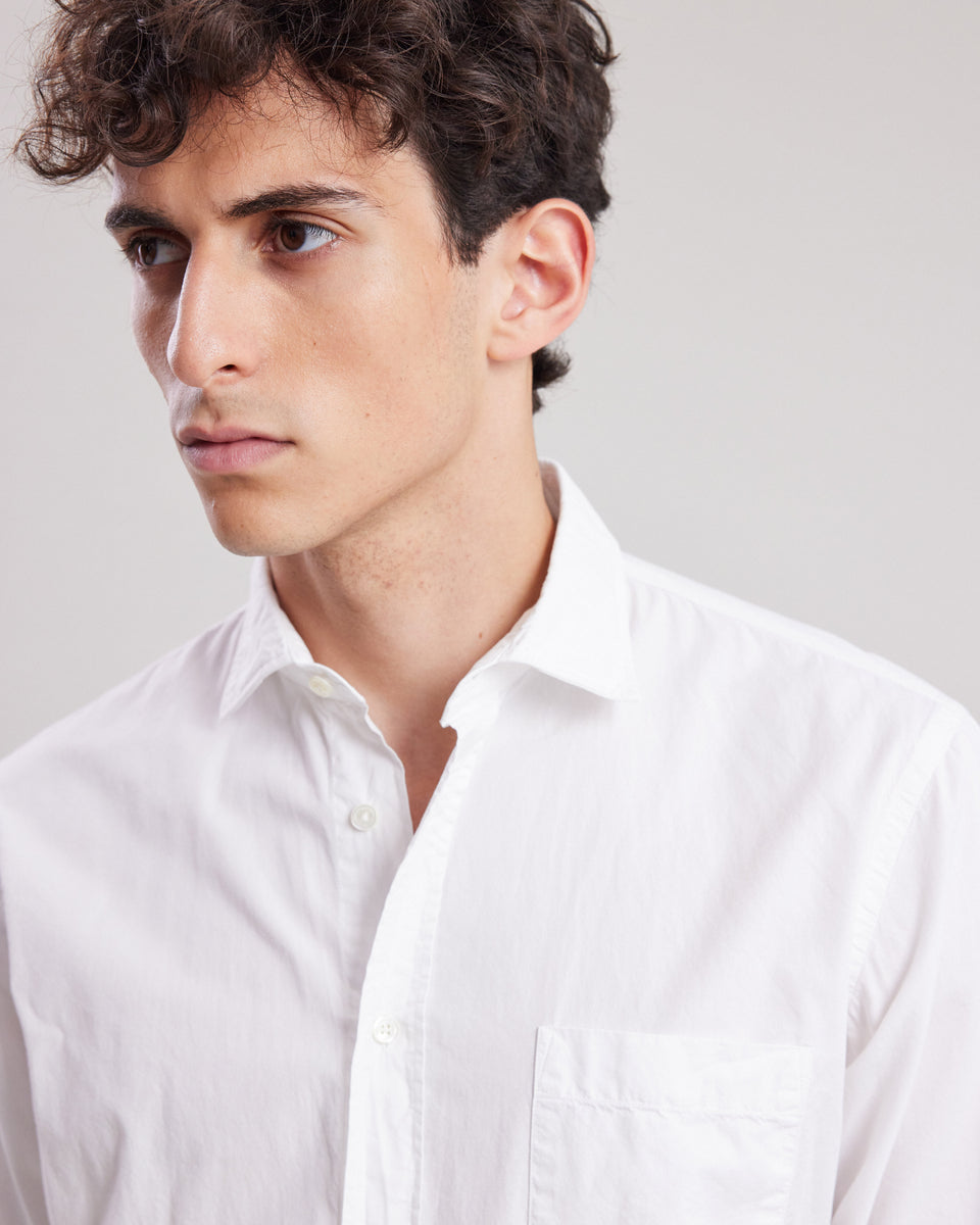 Chemise Homme en gabardine de coton Blanc Paul - Image alternative