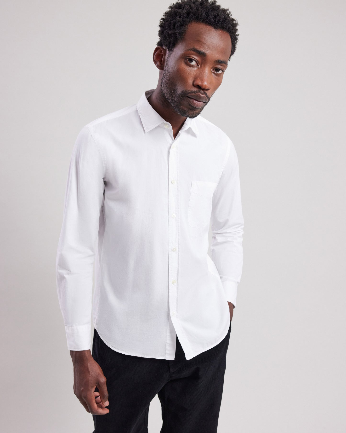 Chemise Homme en gabardine de coton Blanc Storm