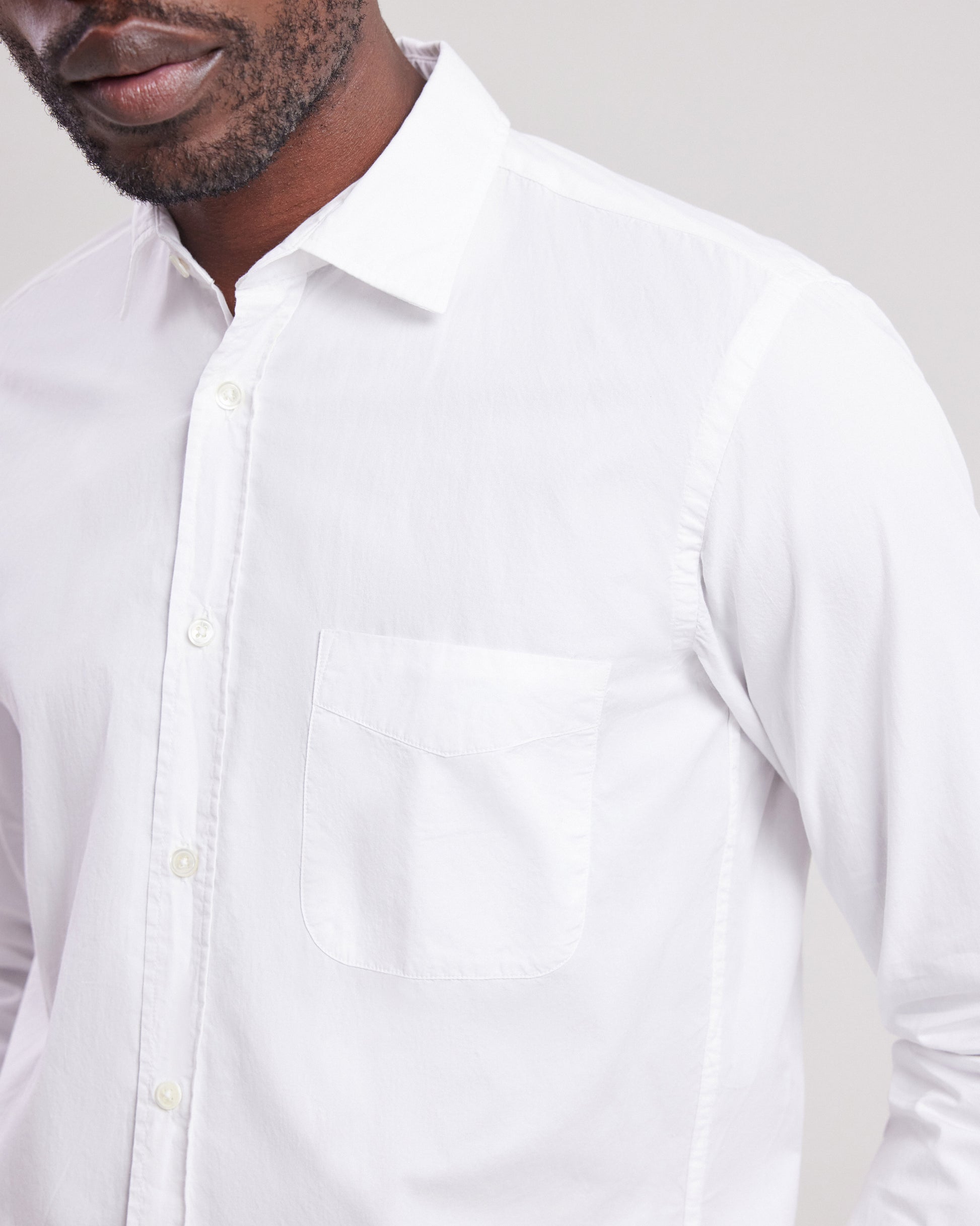 Chemise Homme en gabardine de coton Blanc Storm