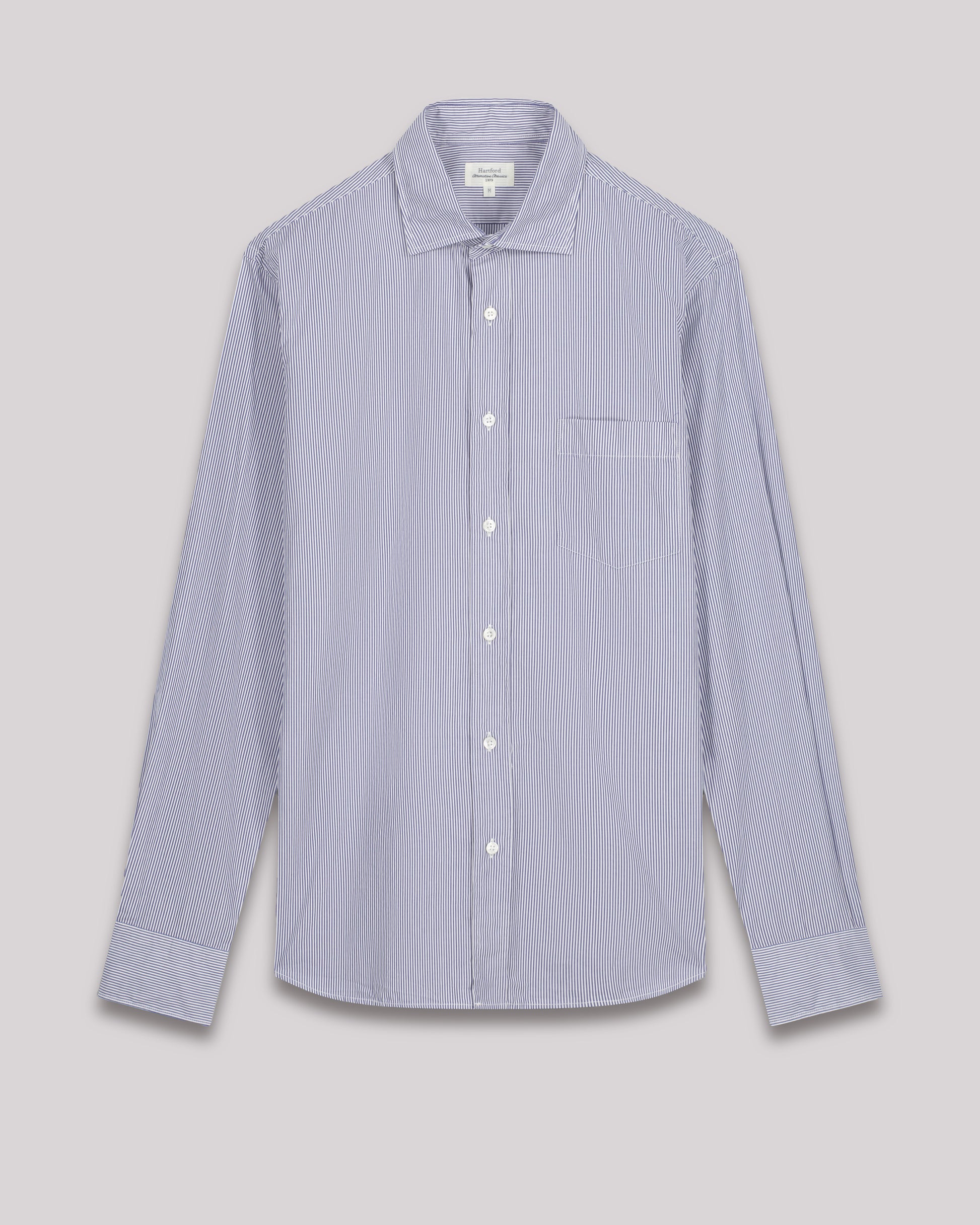 Chemise Homme en popeline Bleu Paul