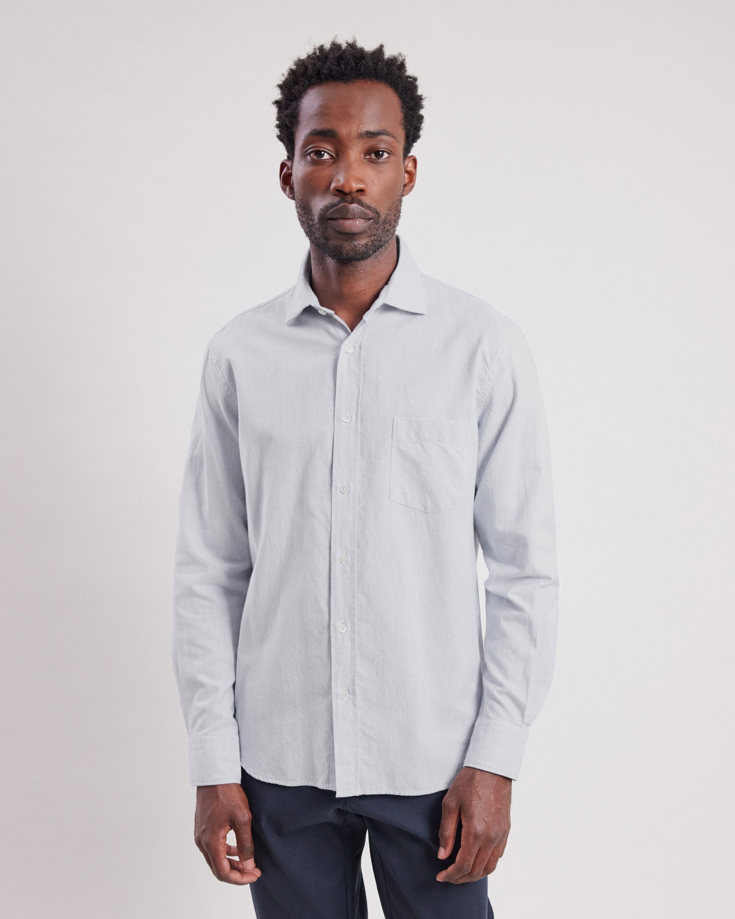 Paul Men's Gray cotton twill Shirt