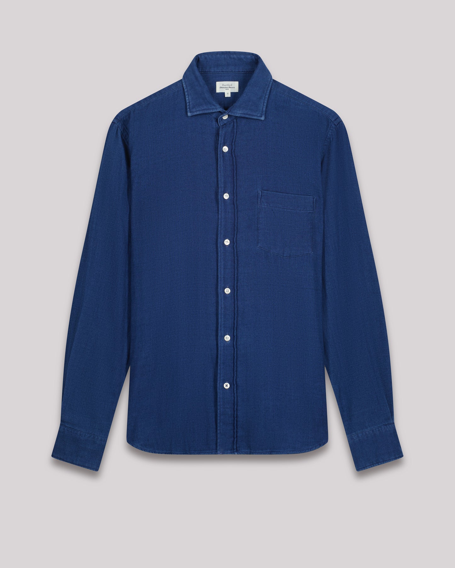 Chemise Homme en twill double face Indigo Paul