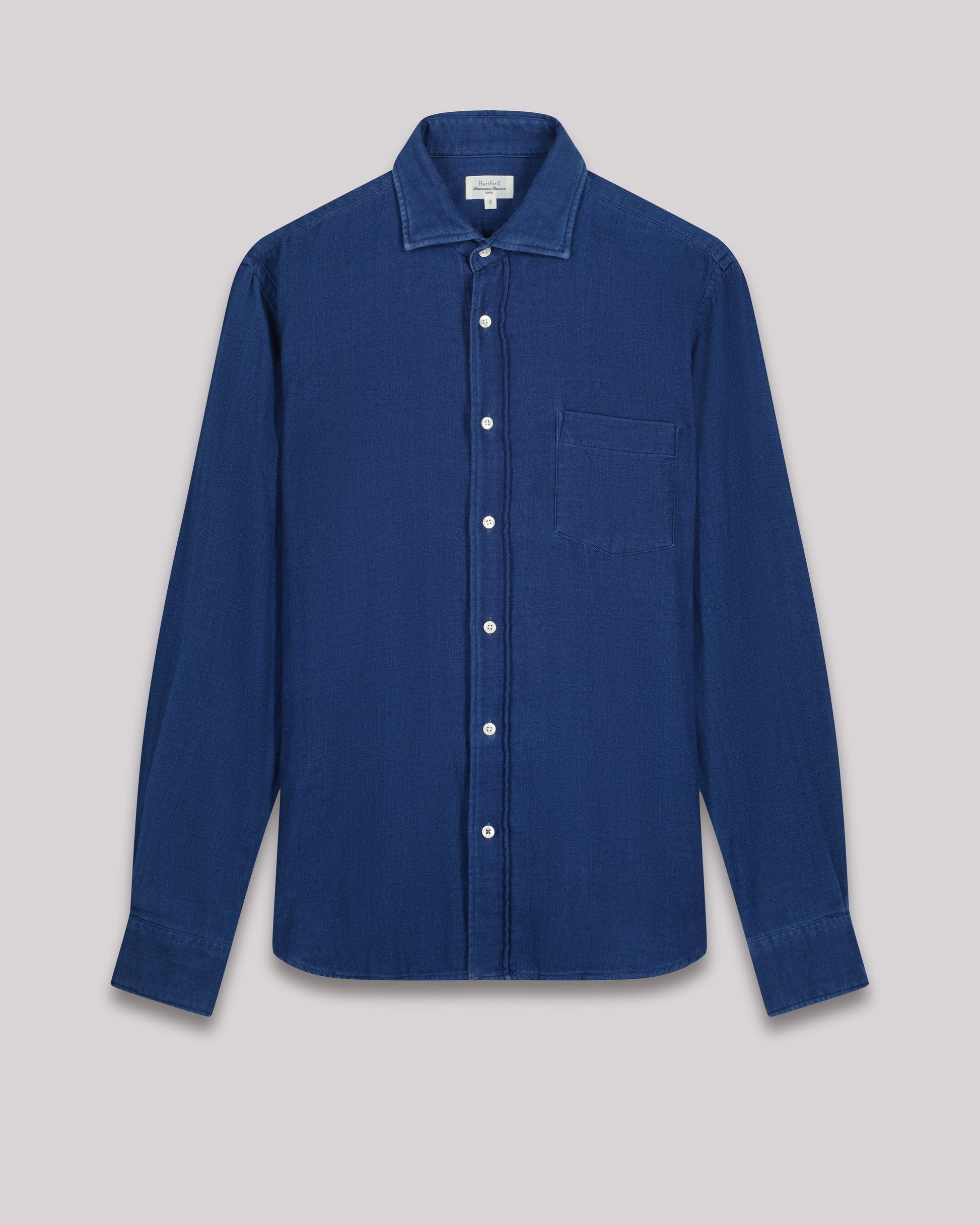 Chemise Homme en twill double face Indigo Paul