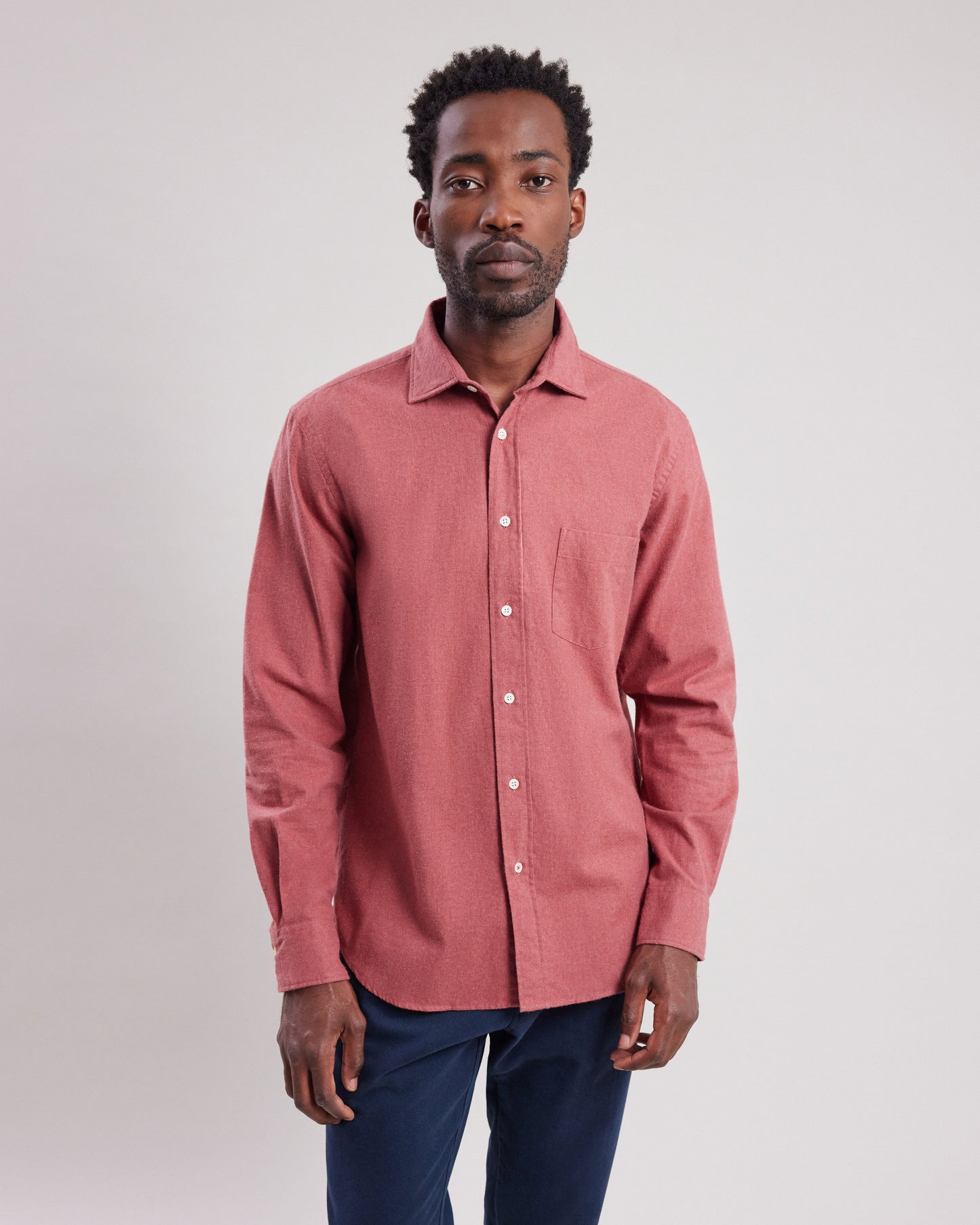 Chemise Homme en flanelle de coton Rouge Paul