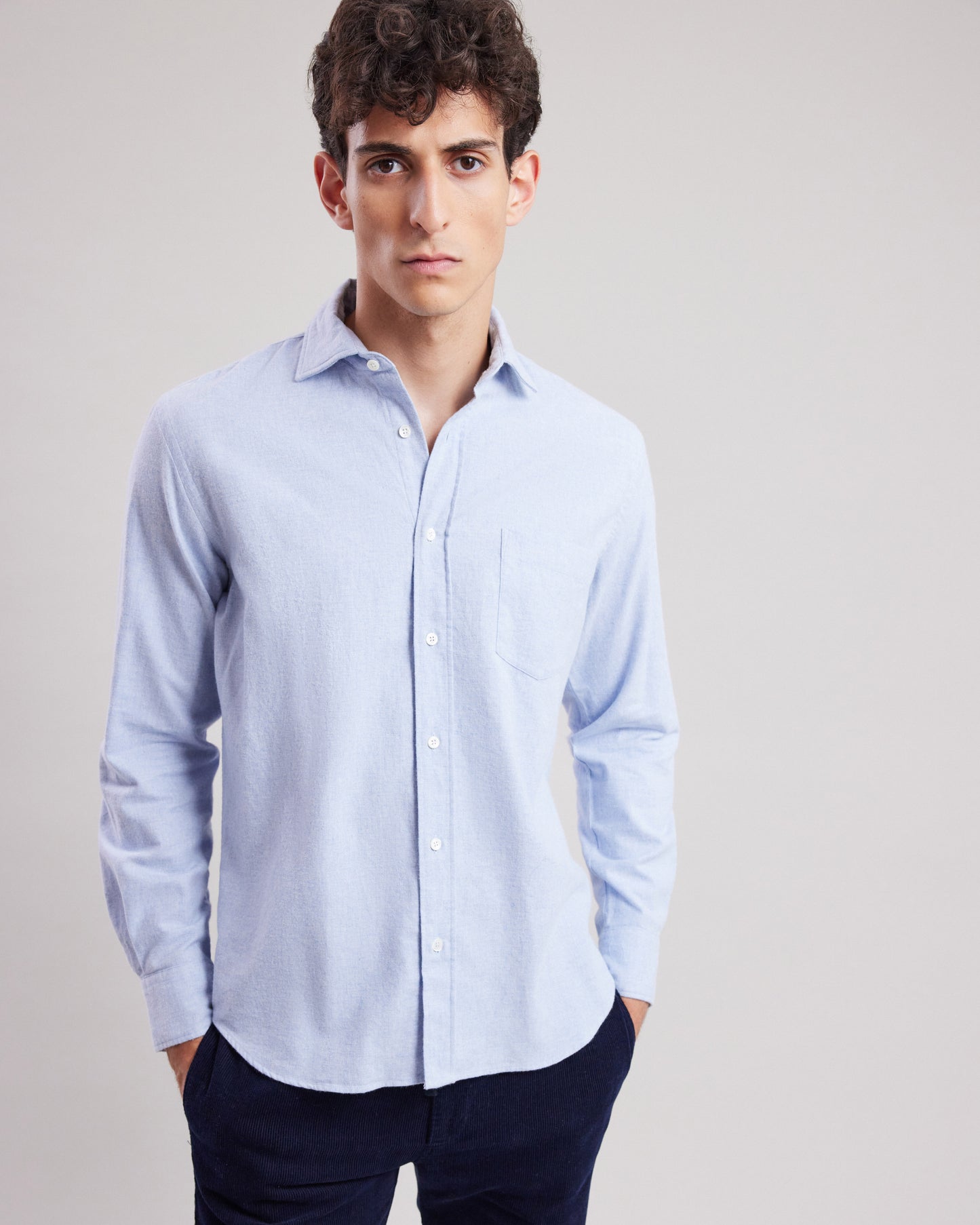 Chemise Homme en flanelle de coton Ciel Paul