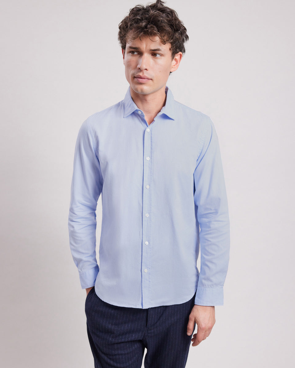 Sammy Men's Blue poplin Shirt - Image alternative