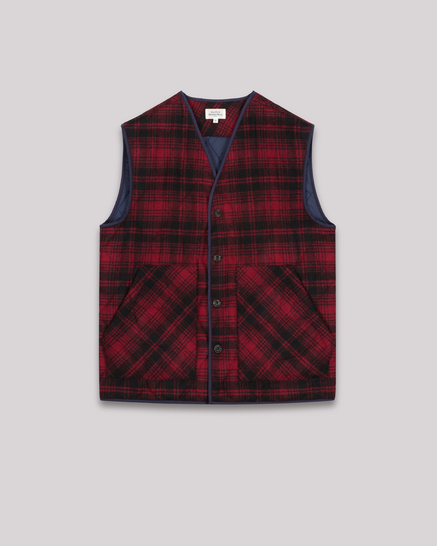 Vince Men's Red herringbone wool Vest