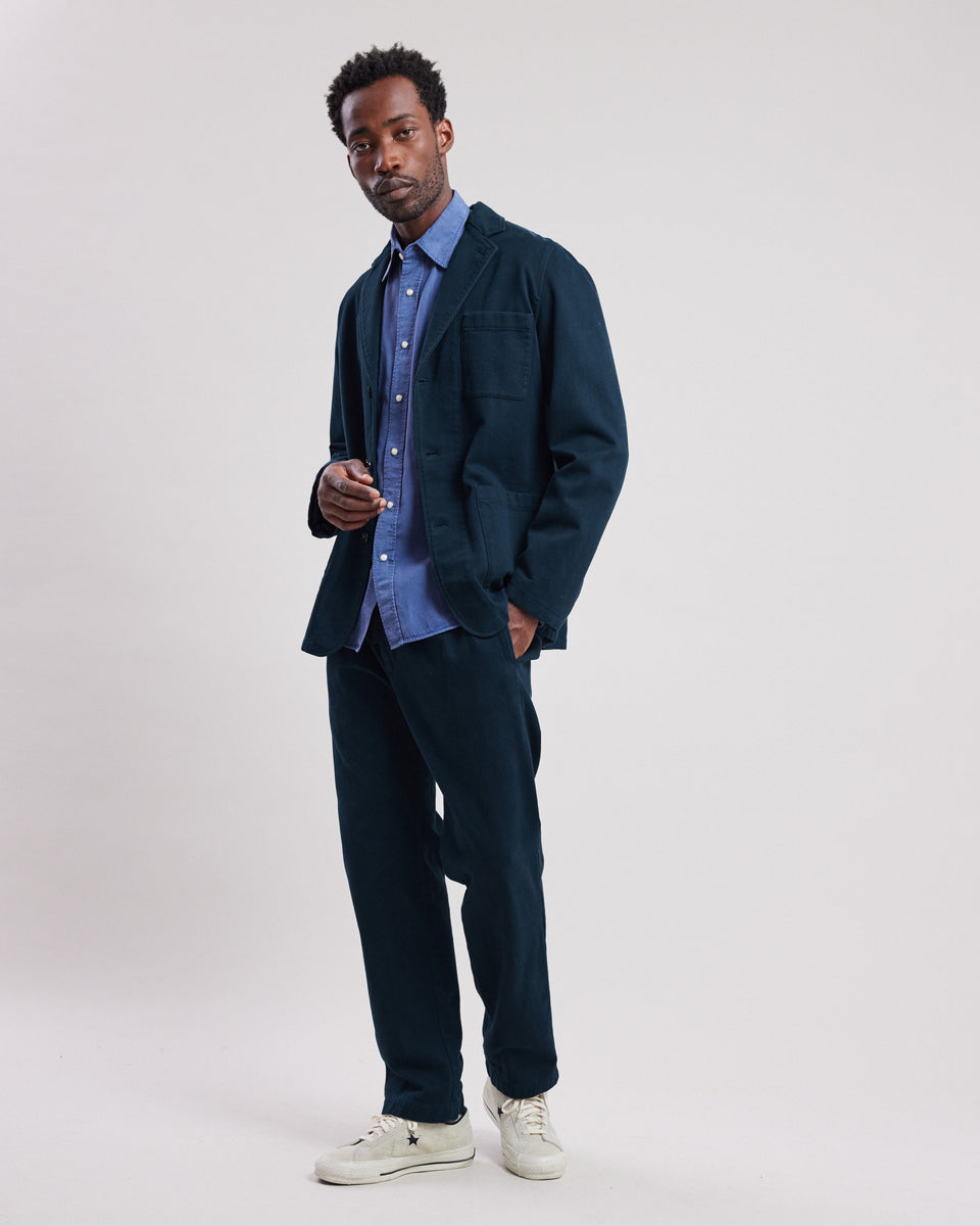 Jonny Men's Navy Blue brushed chino Jacket - Image alternative