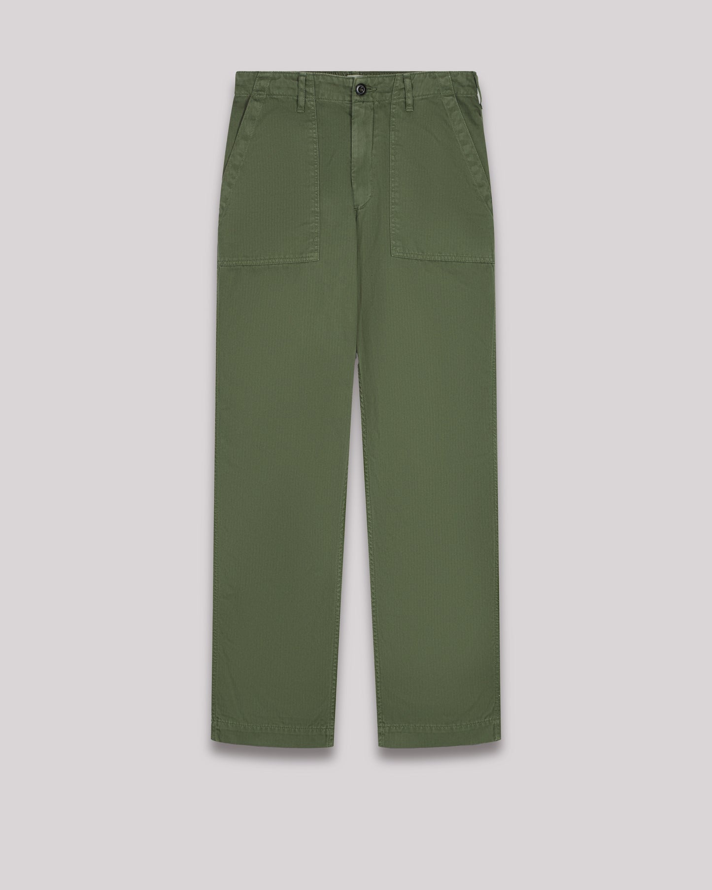 Pantalon Homme en coton à chevrons Vert Militaire Fatigue