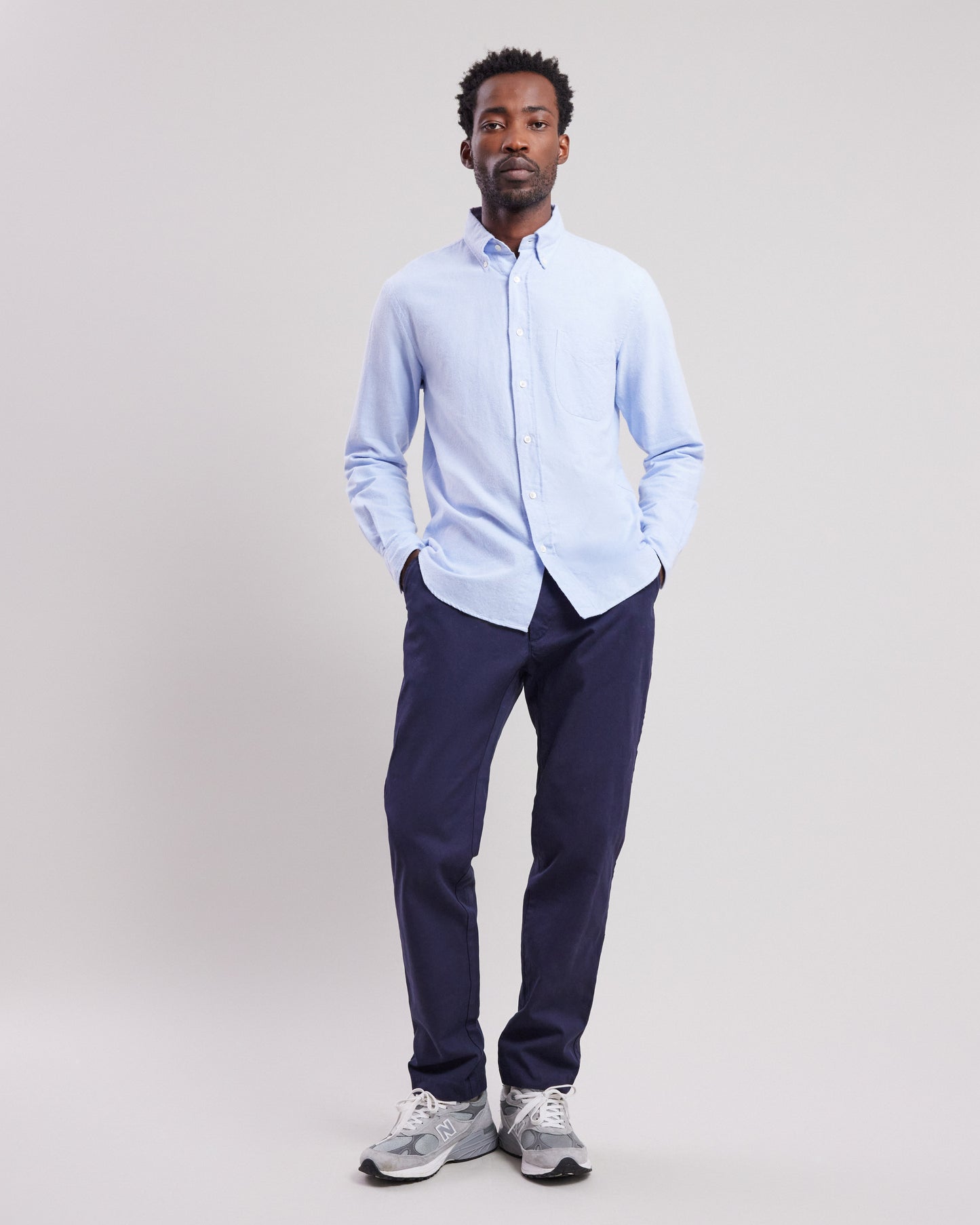 Pantalon Homme en piqué stretch Bleu Nuit Tyron