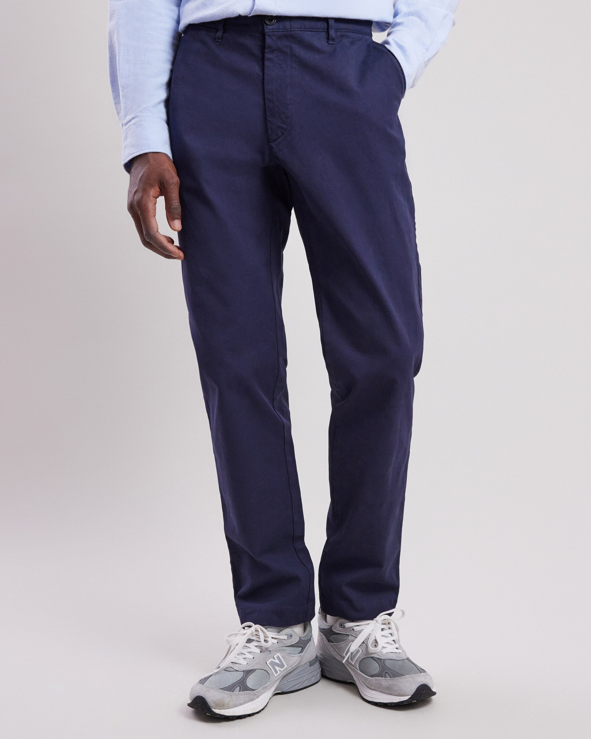 Pantalon Homme en piqué stretch Bleu Nuit Tyron