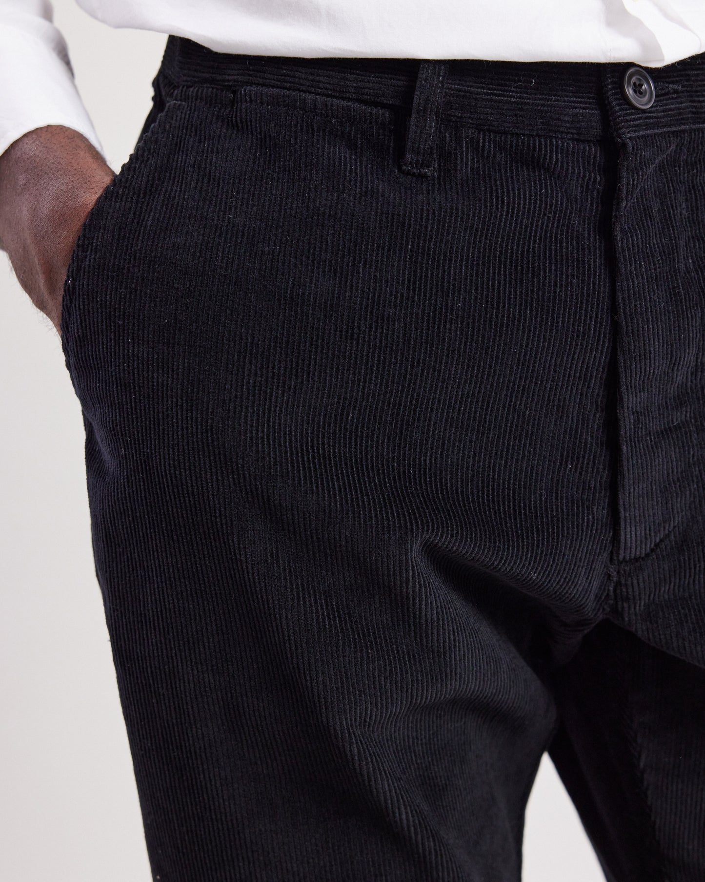 Pantalon Homme en velours côtelé Noir Tyron BC57103-01