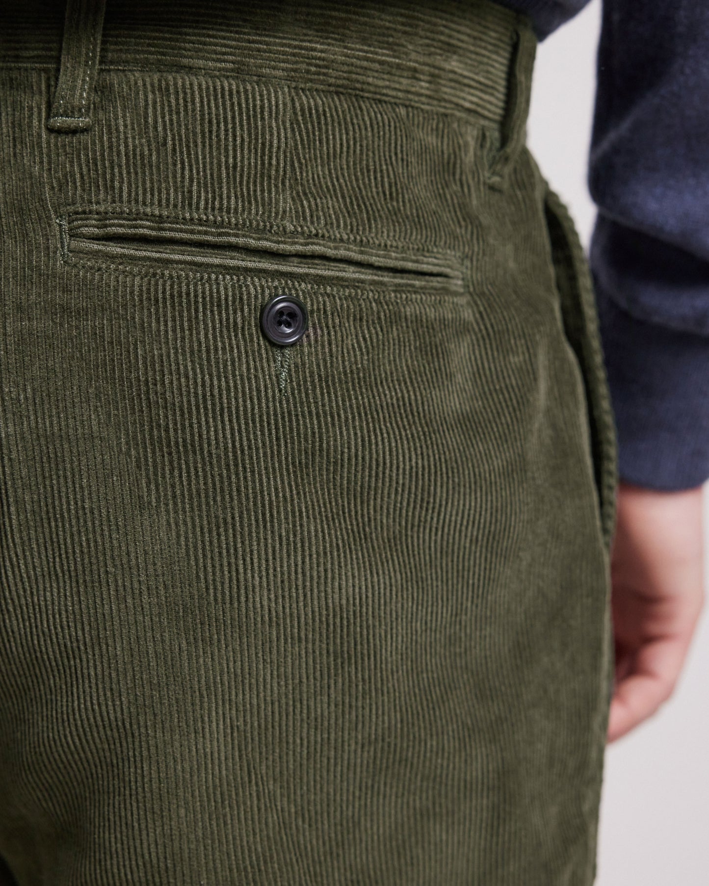 Pantalon Homme en velours côtelé Vert Olive Tyron