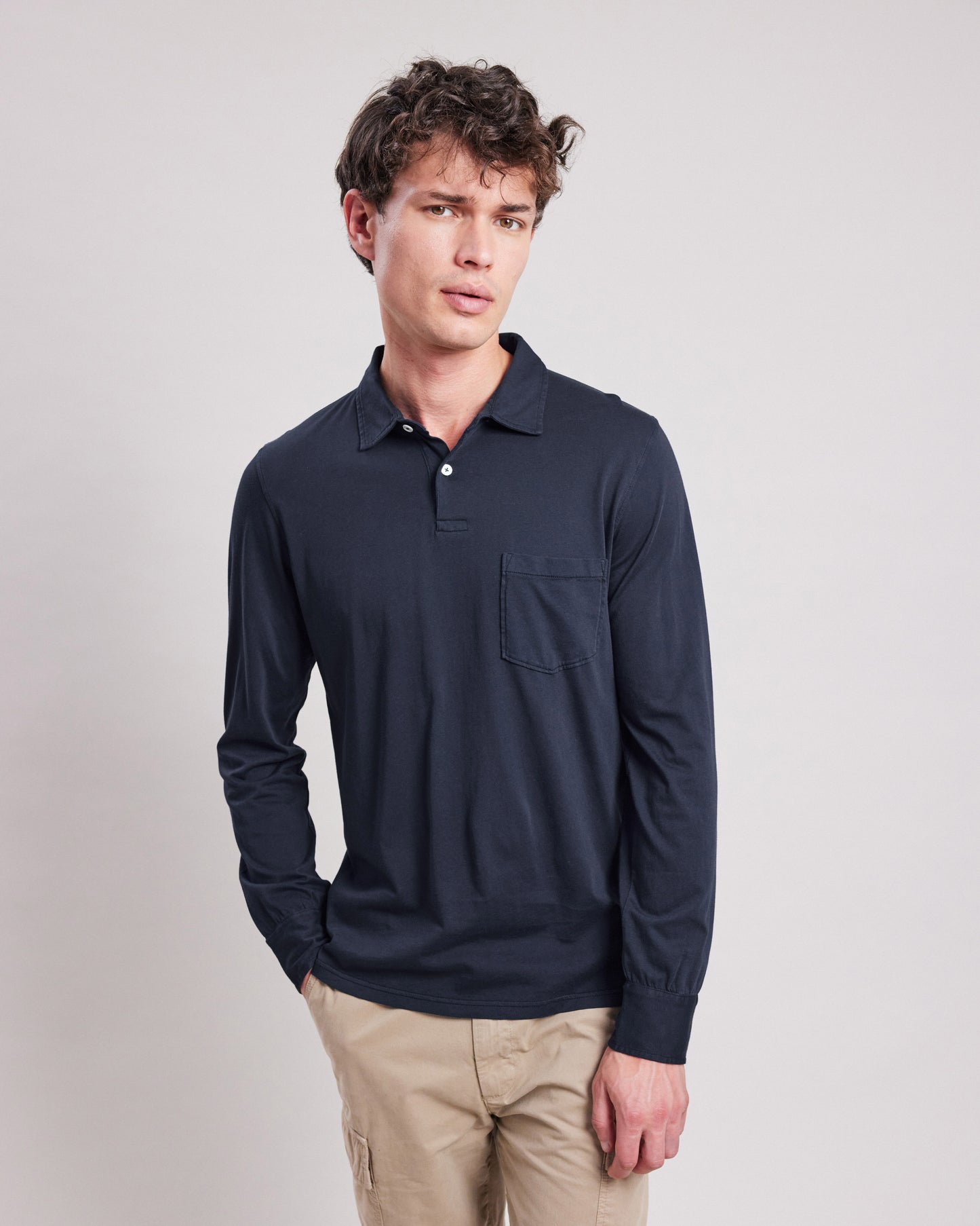 Men's Midnight Blue cotton jersey Polo