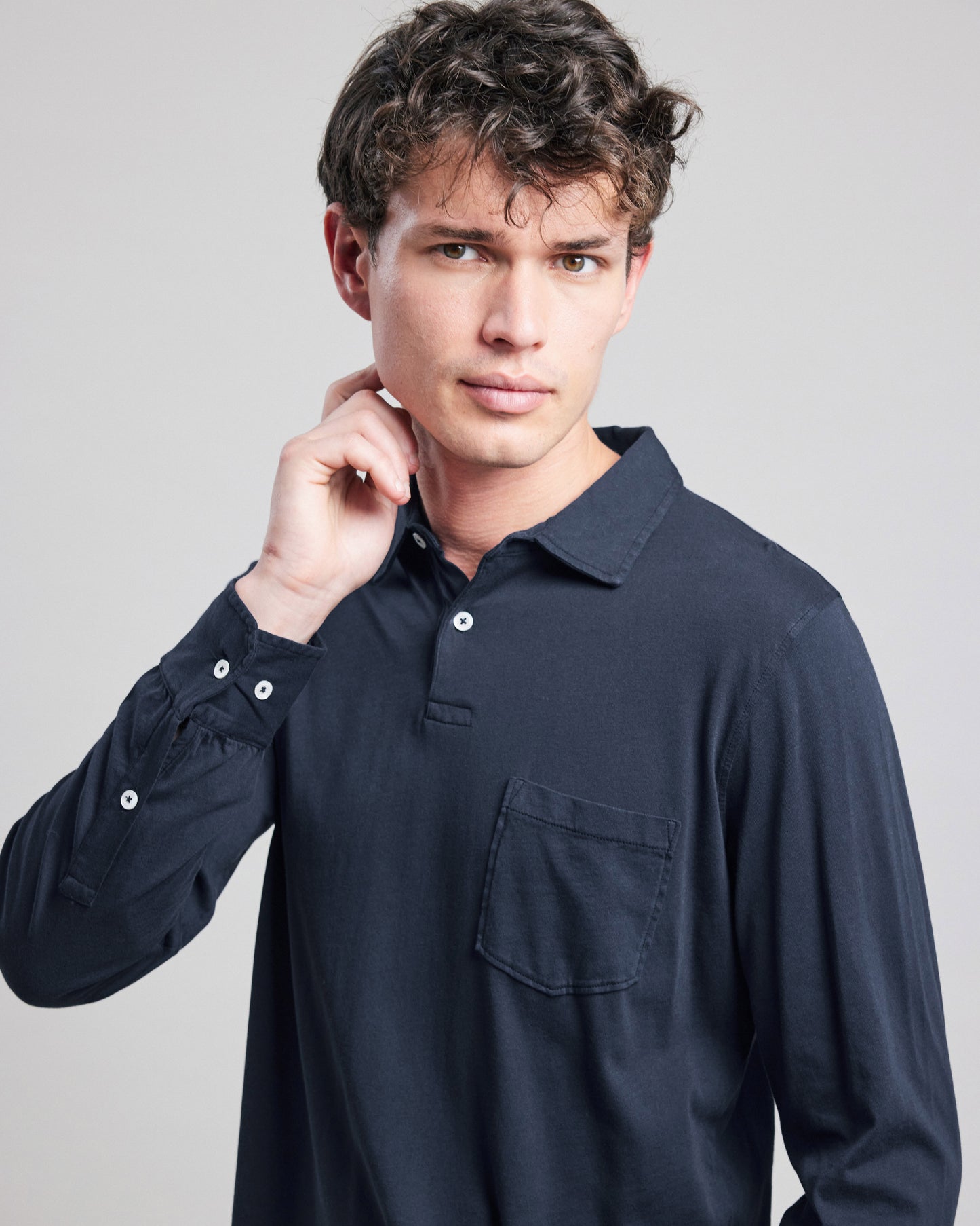 Men's Midnight Blue cotton jersey Polo