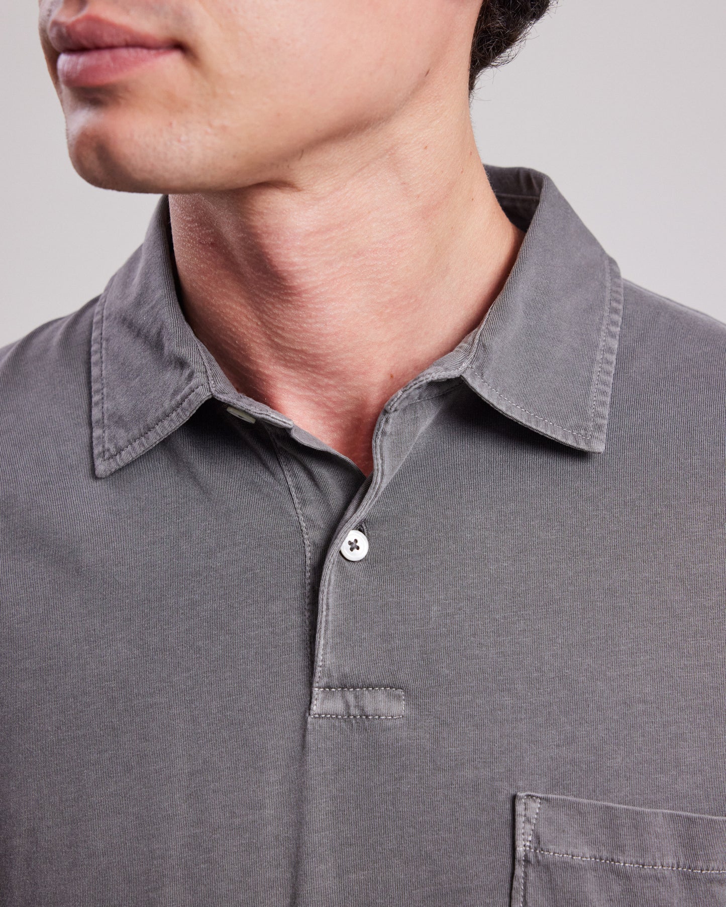 Men's Carbon cotton jersey Polo