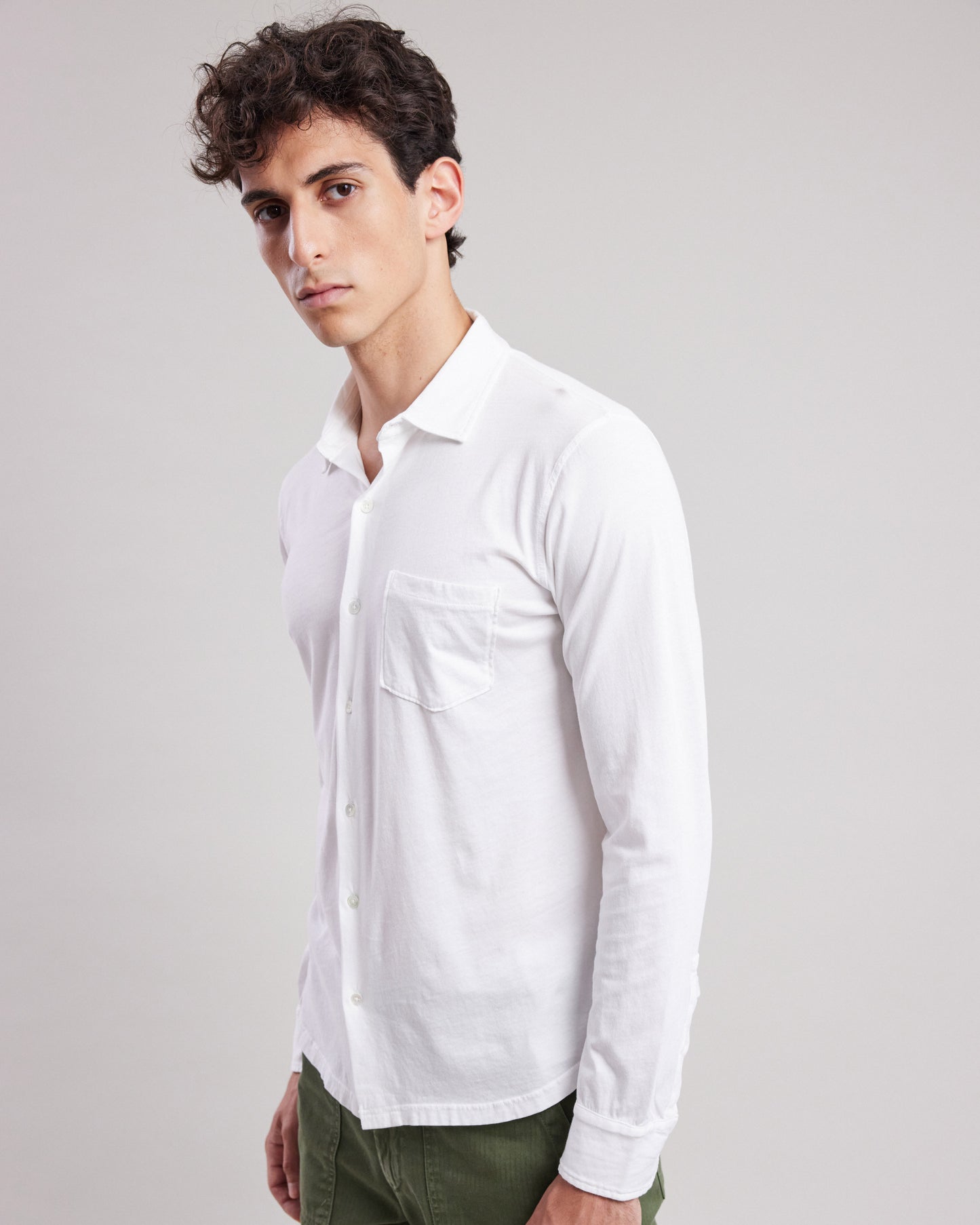 Men's White light jersey Shirt