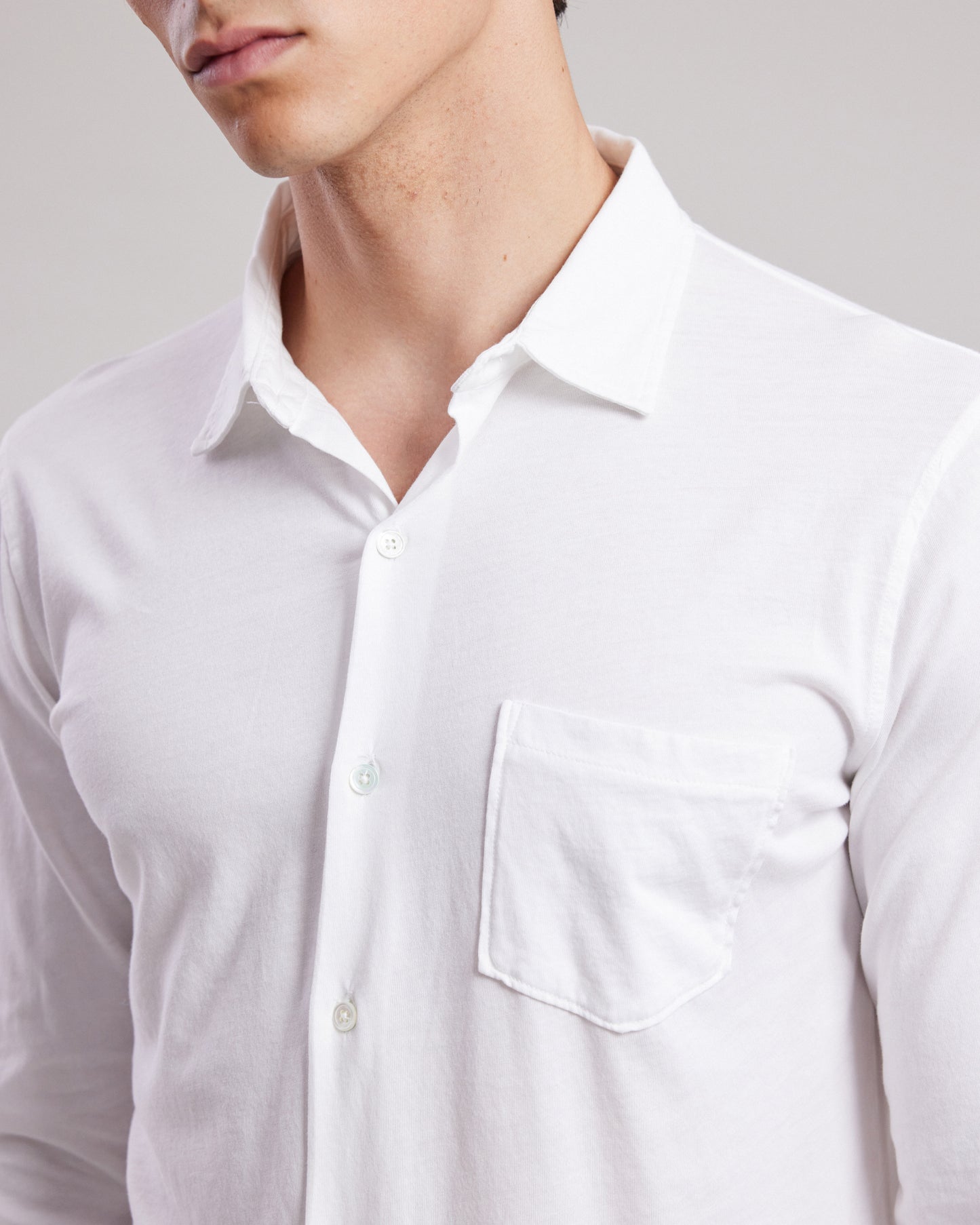 Chemise Homme en jersey de coton Blanc