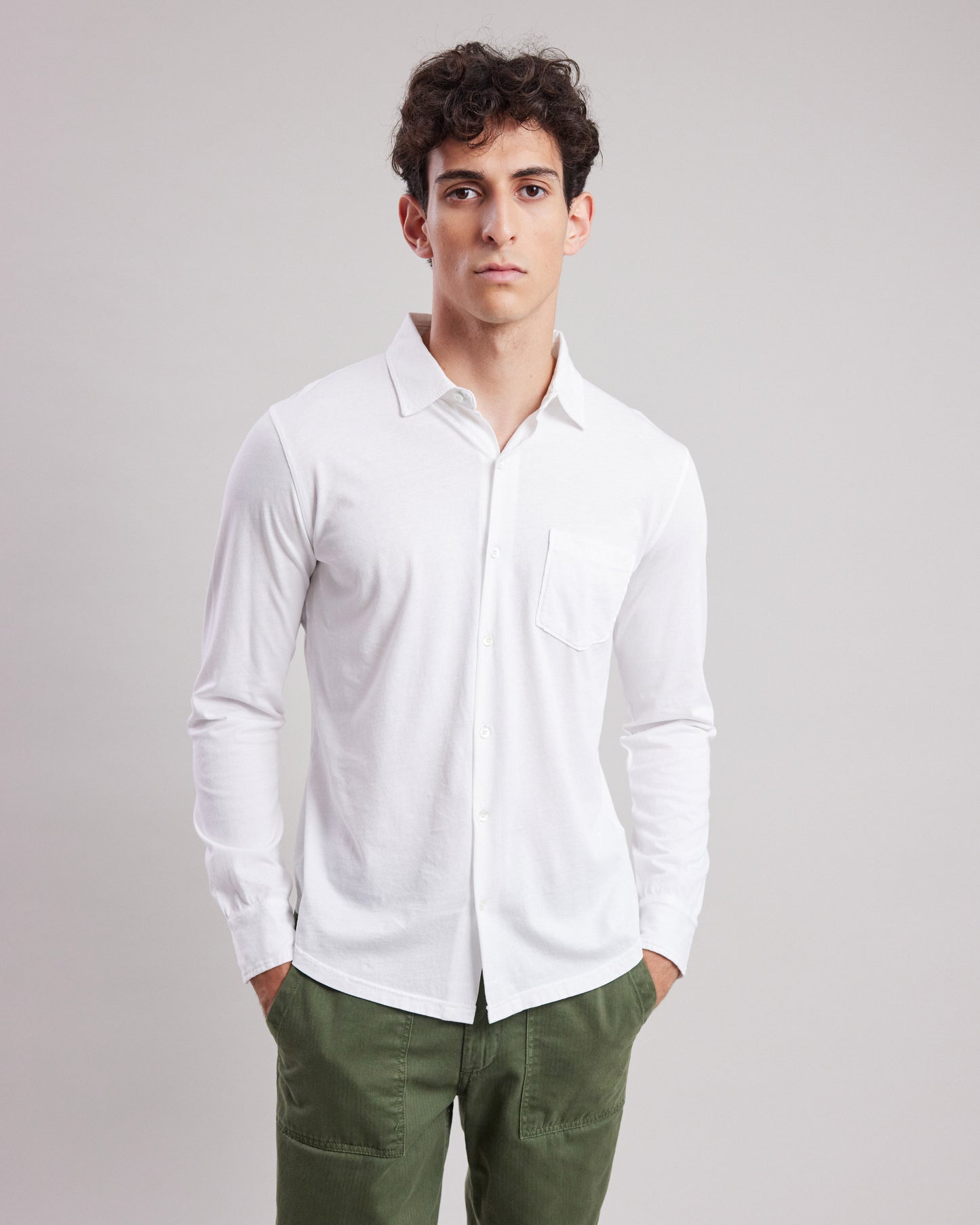 Chemise Homme en jersey de coton Blanc