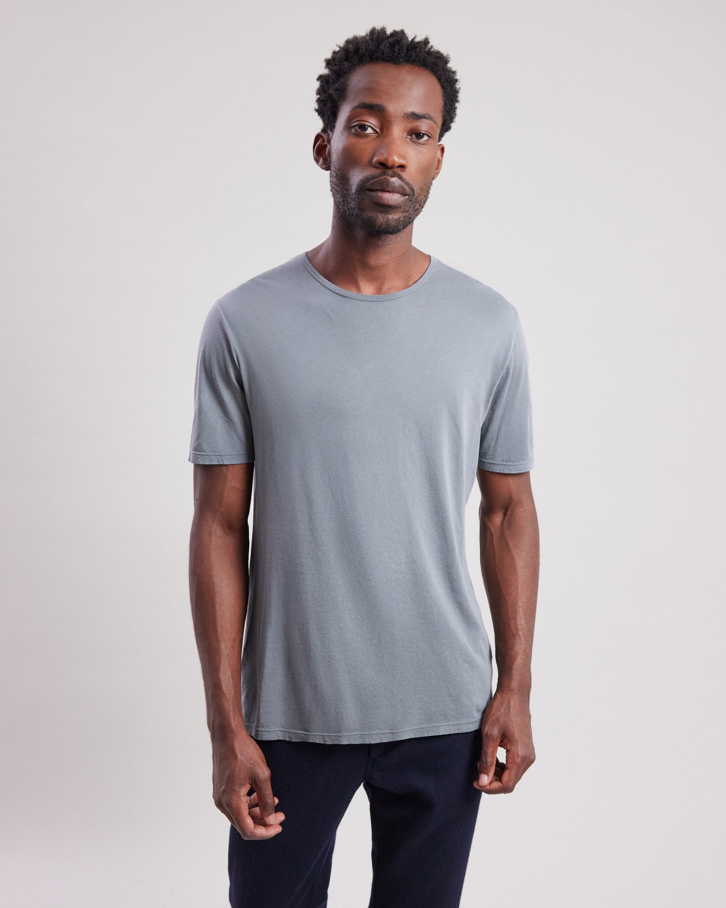 Light Crew Men's Olive Green slub jersey T-shirt