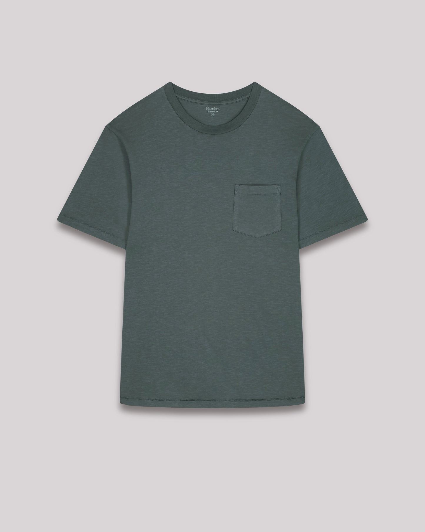 Tee shirt Homme en coton slub Carbone Pocket