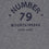 Tee shirt Homme en coton slub imprimé "79" Gris Foncé Chiné