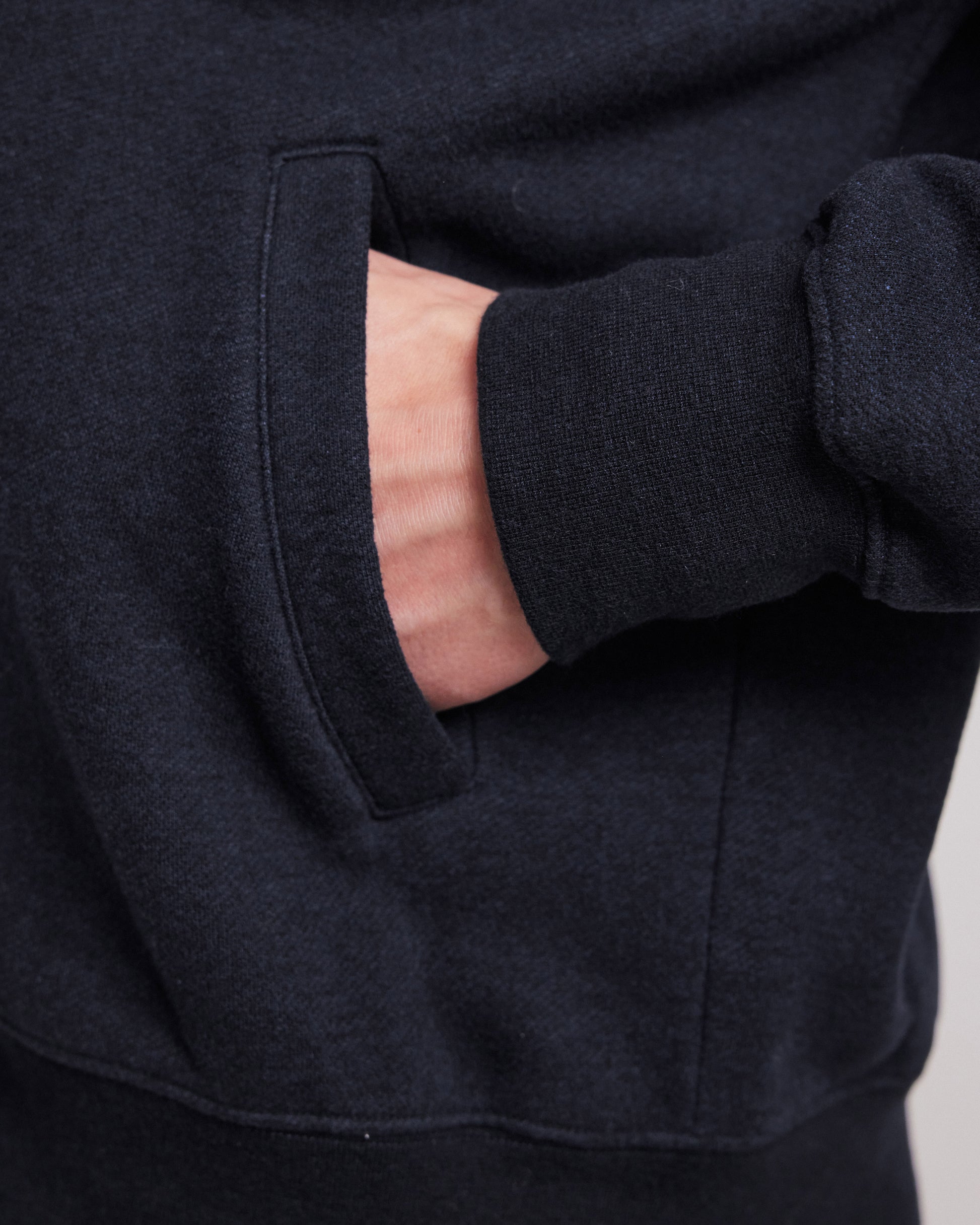 Sweatshirt Track Jacket Homme en coton & laine Bleu Nuit