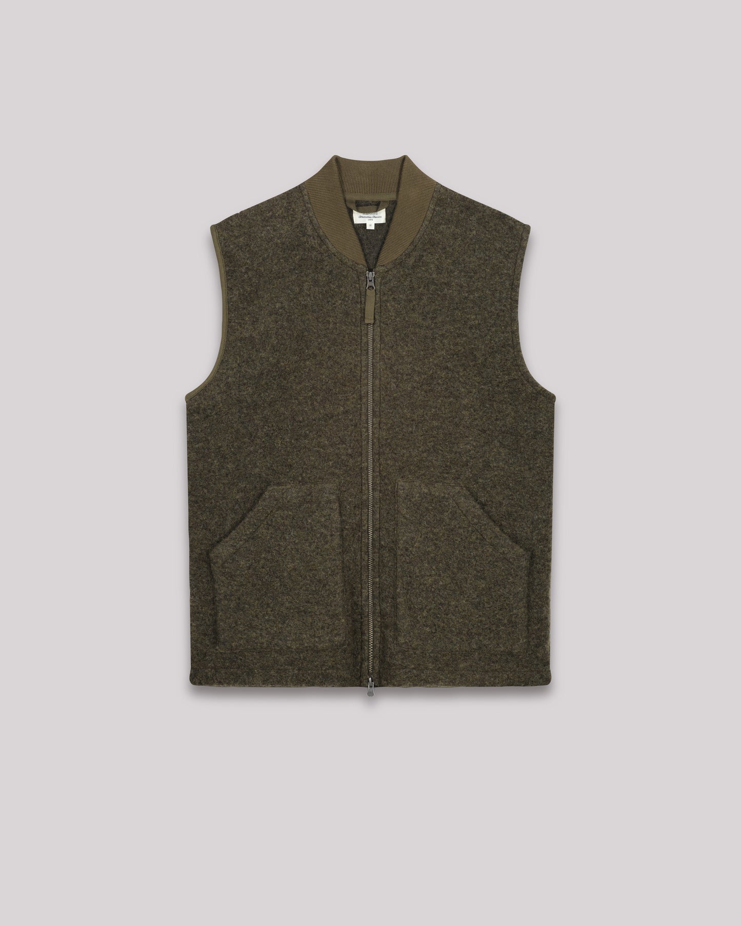 Vest Men's Military Green wool Vest