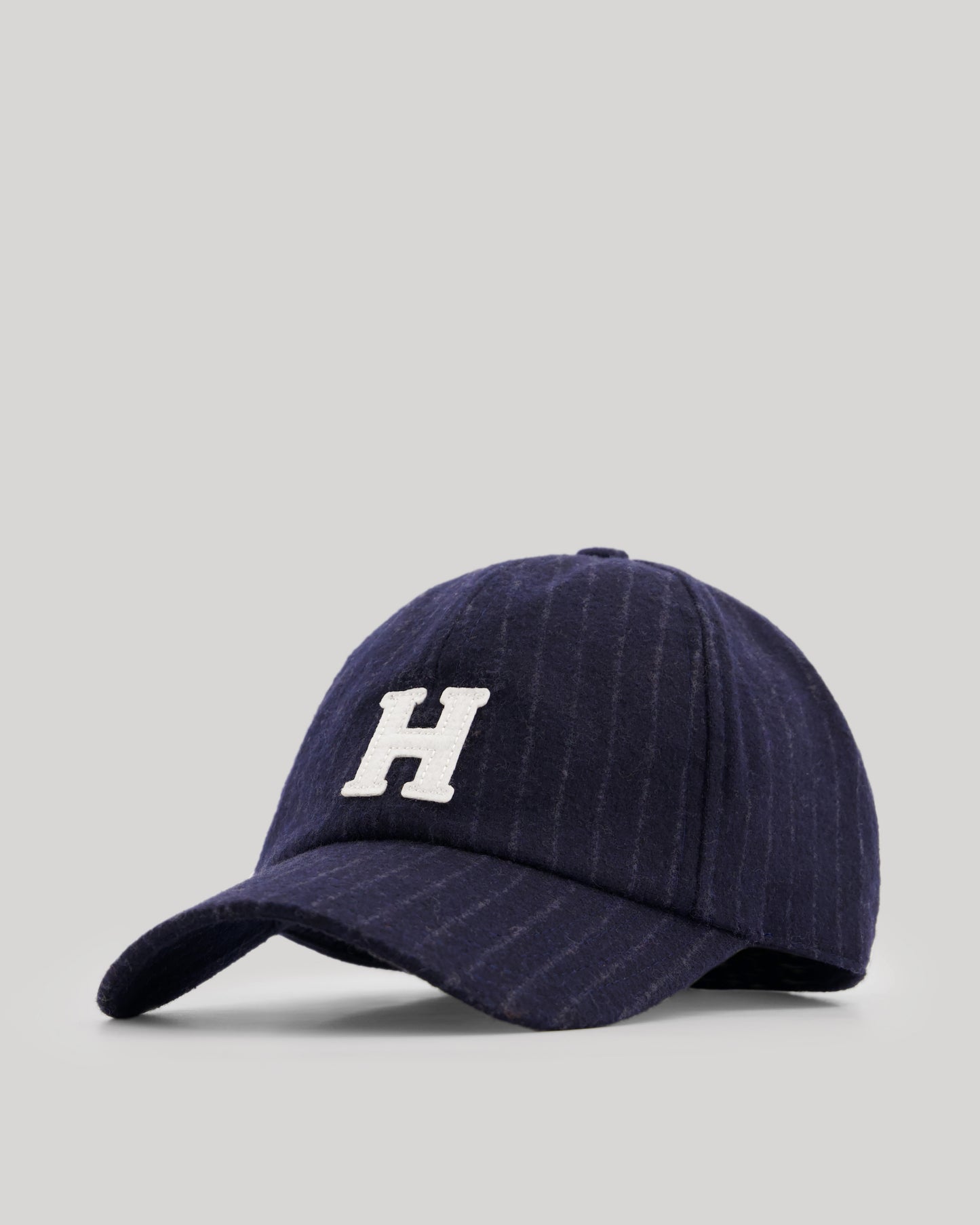 Casquette Homme en laine rayée Bleu Marine Cap H