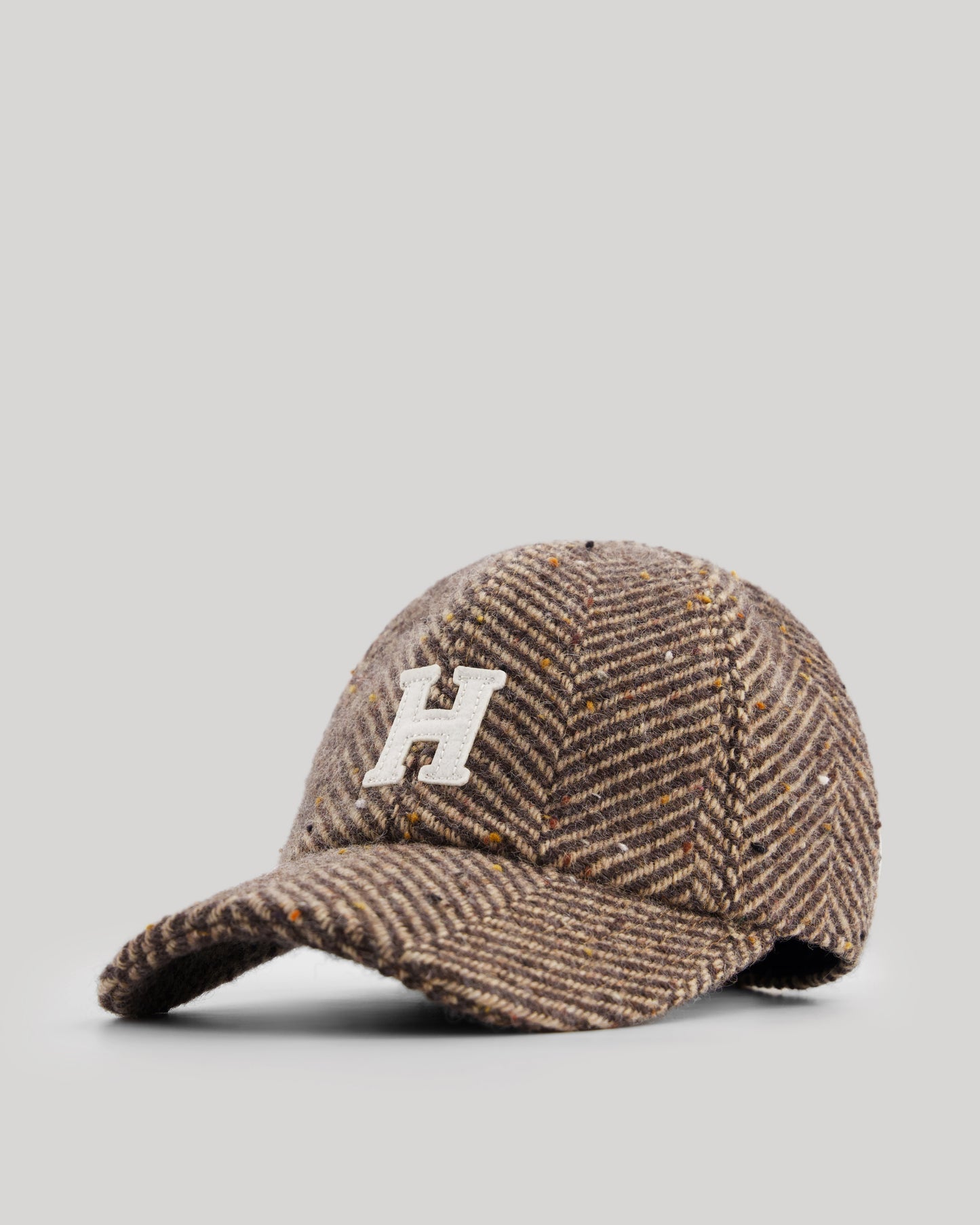 Casquette Femme en laine à chevrons marron Cap H