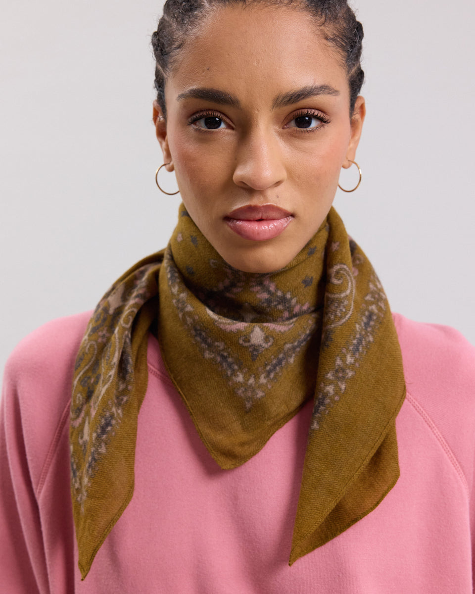 Women's Amber bandana print wool Scarf - Image principale