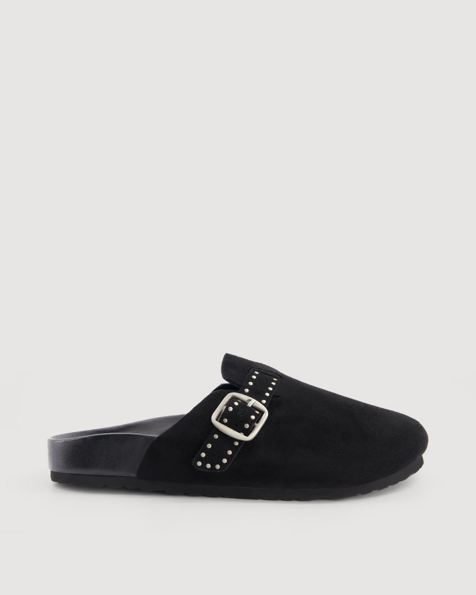 Earth Women's Black suede leather Clogs - Image principale