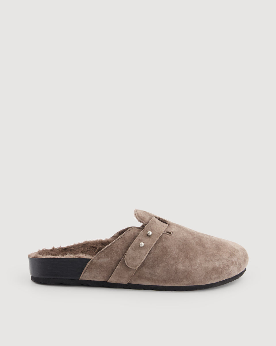 Engelo Women's Mole suede leather Clogs - Image principale