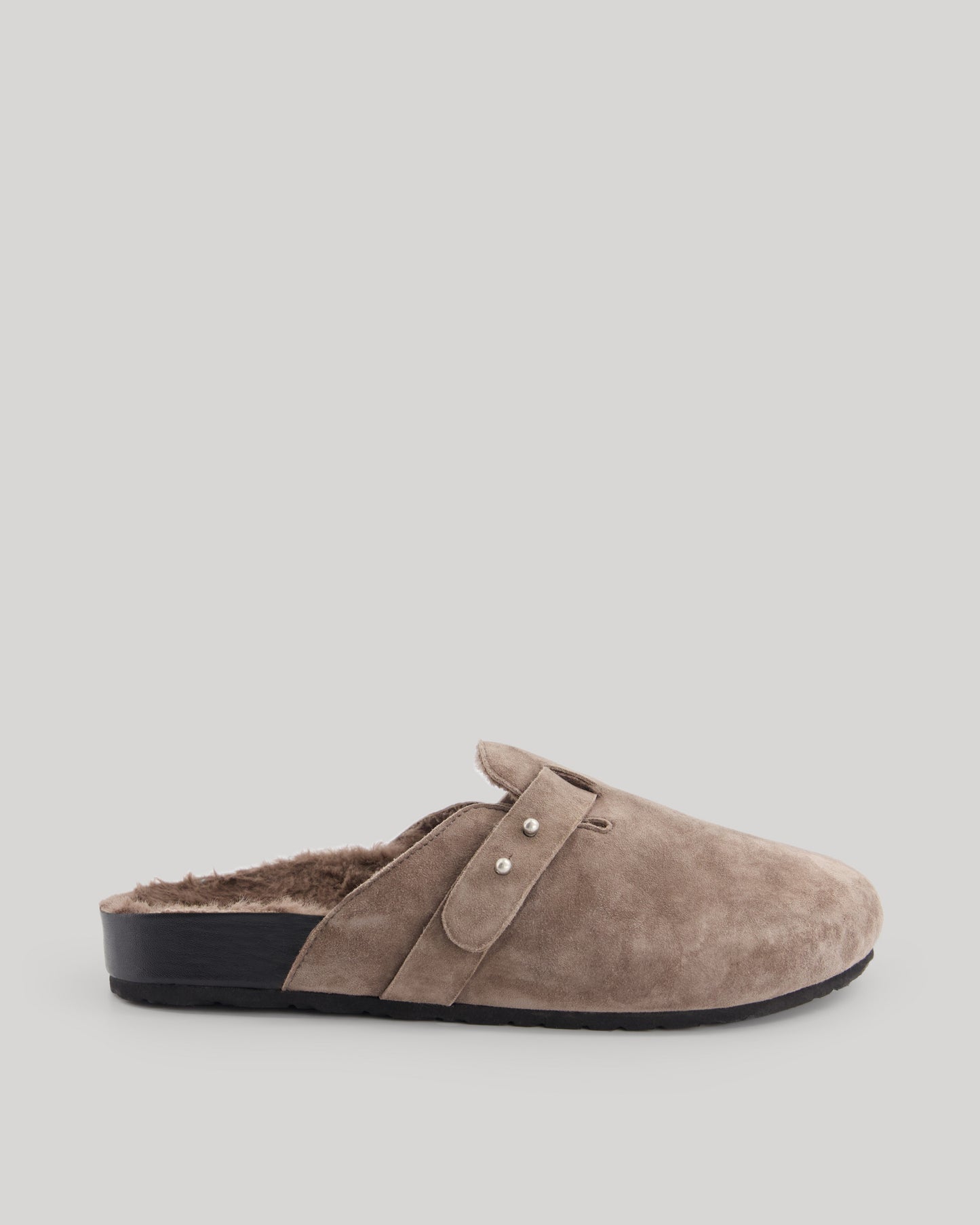 Sabots Femme en cuir suédé Taupe Engelo