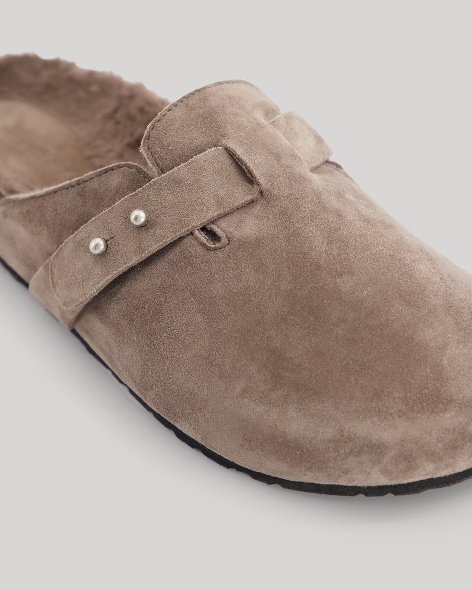 Engelo Women's Mole suede leather Clogs - Image alternative