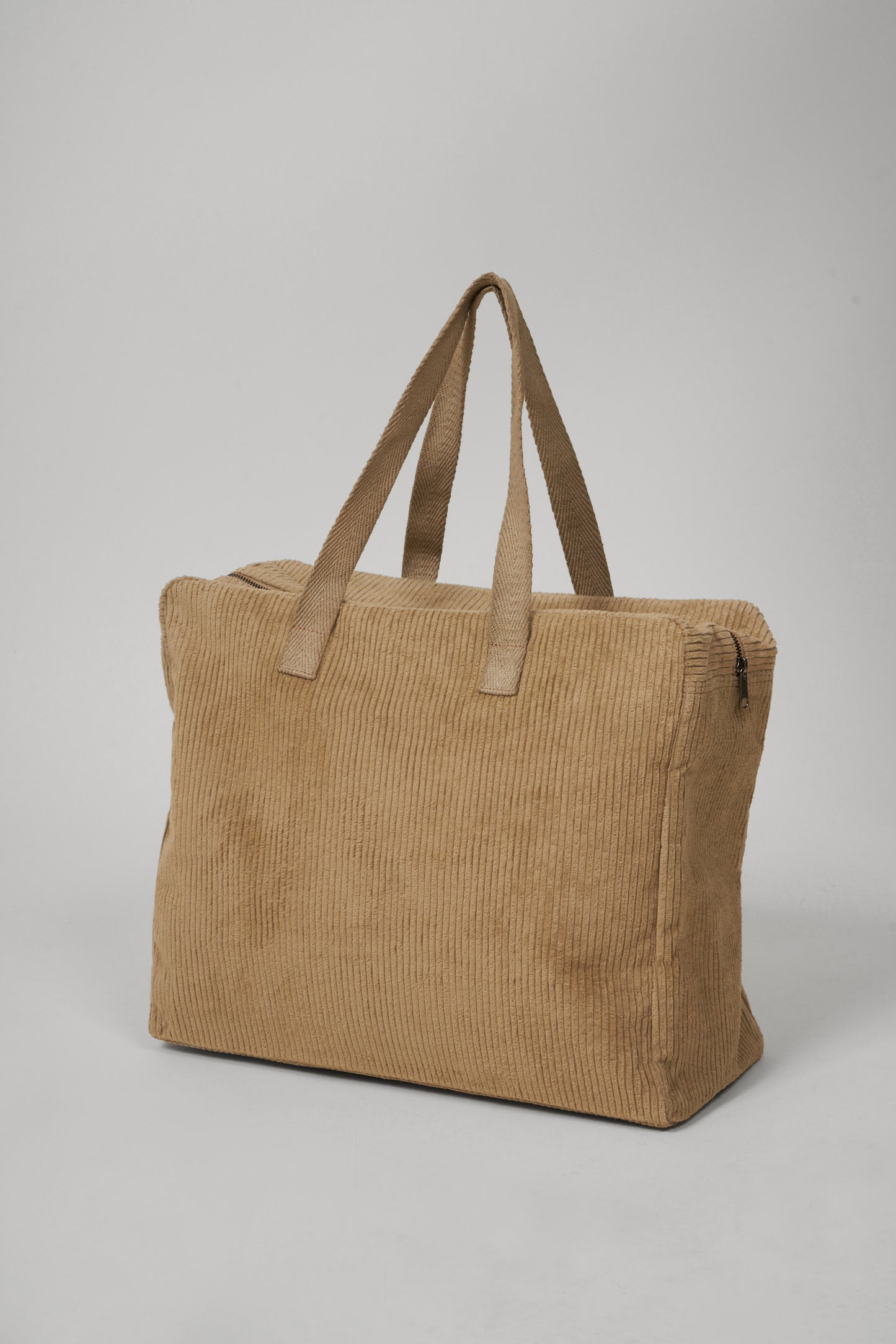 Grand sac Femme en velours côtelé Beige Enrica