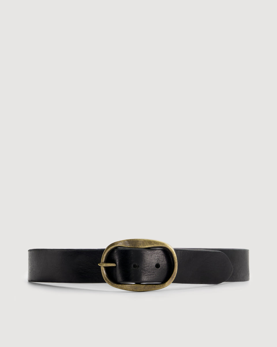 Angus Women's Black leather Belt - Image alternative