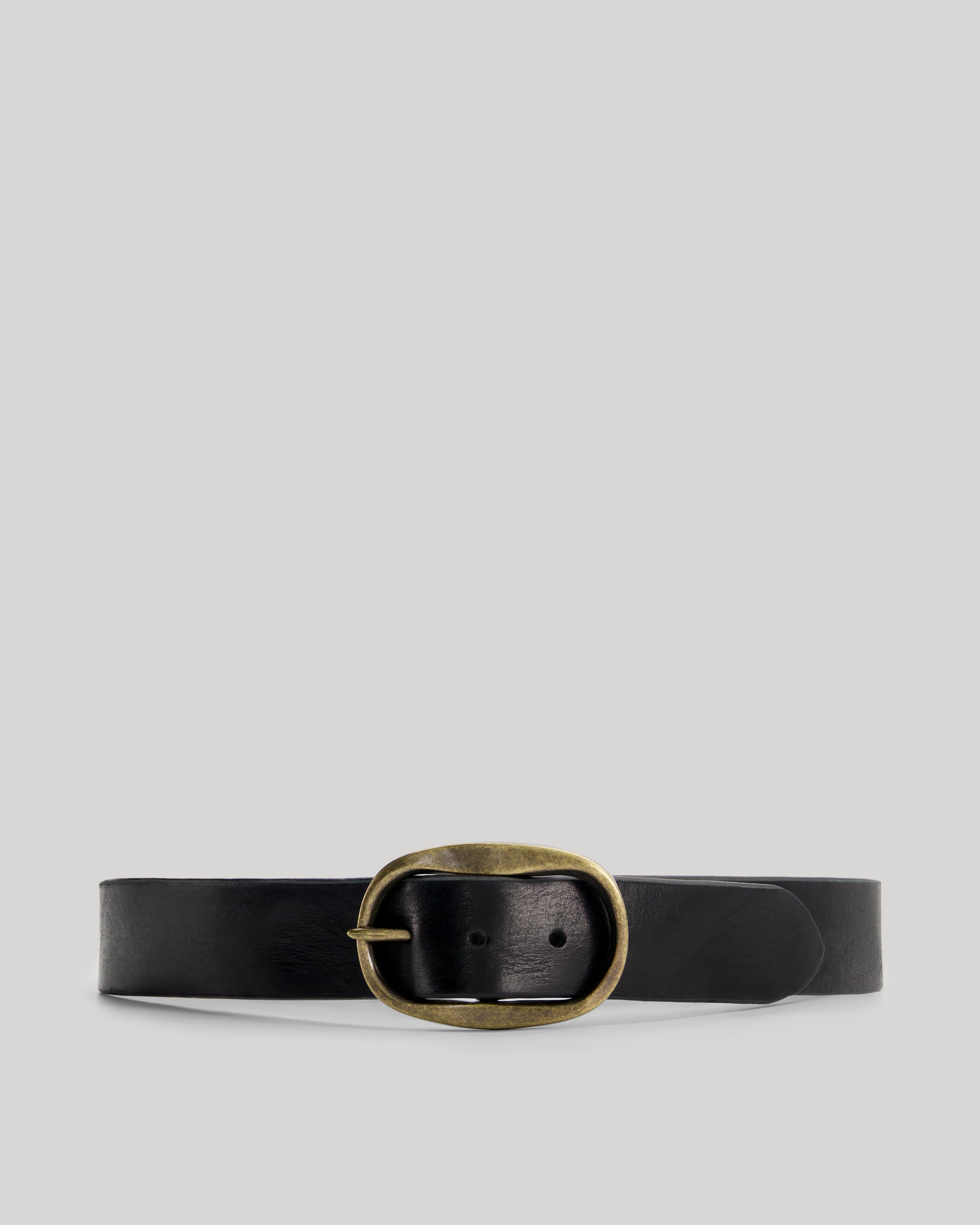 Angus Women s Black leather Belt