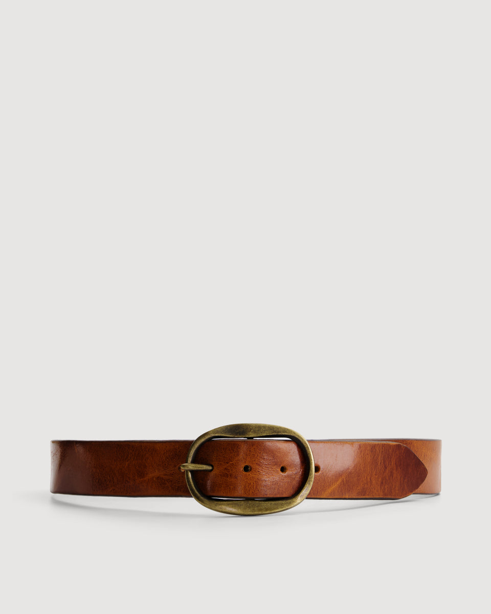 Ceinture Femme en cuir Marron Angus - Image alternative